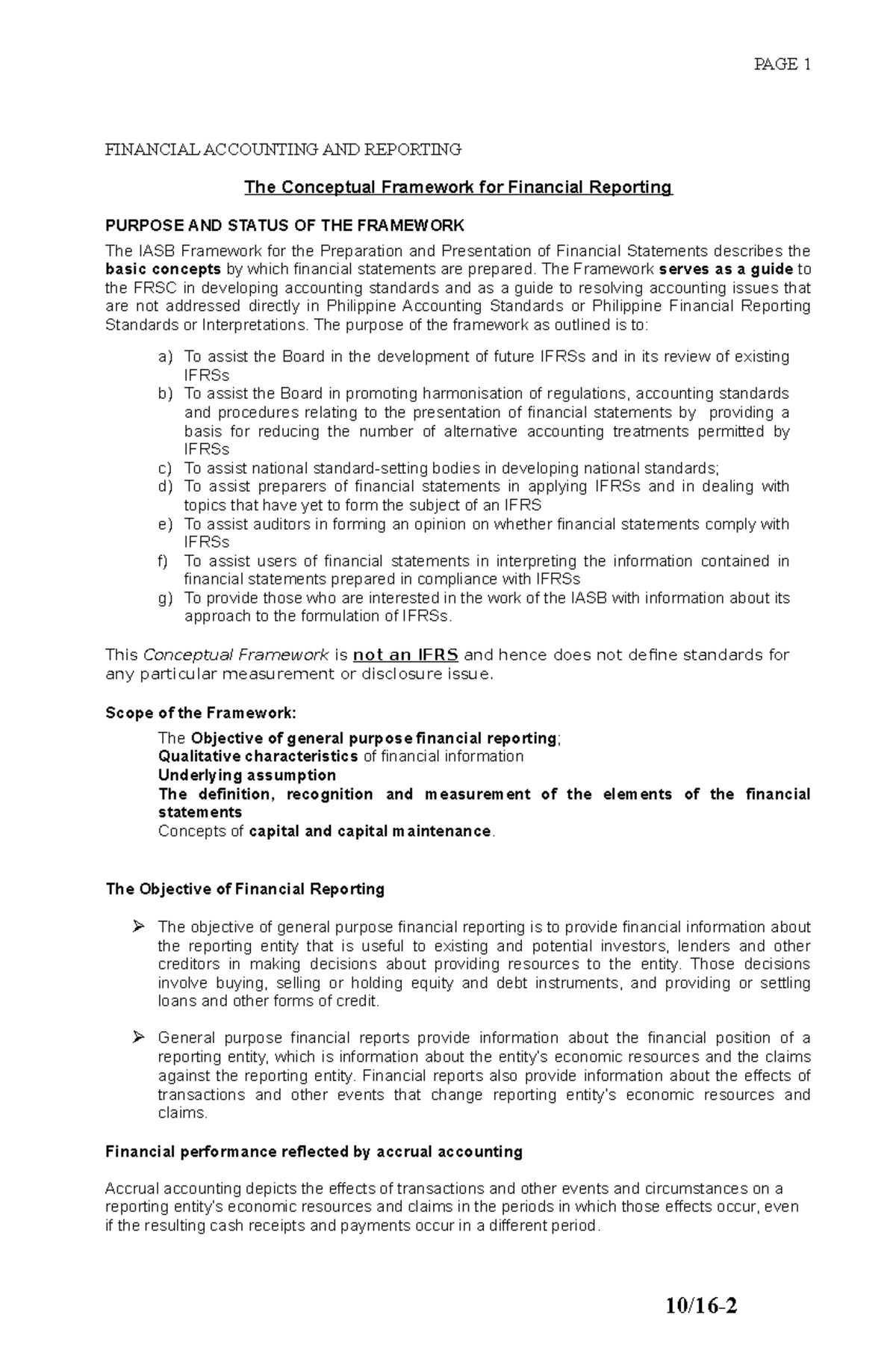 #02 Conceptual Framework - The Framework serves as a guide to the FRSC ...