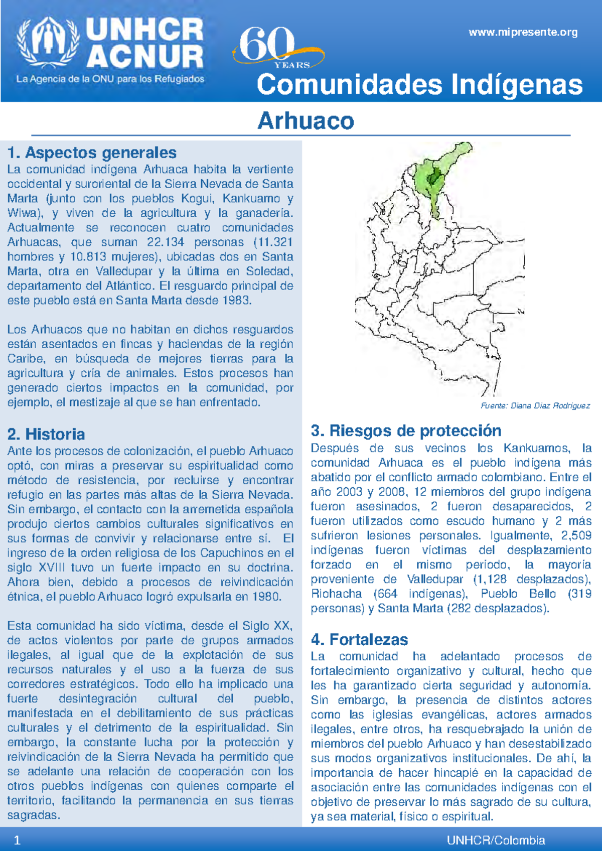 Comunidades indigenas en Colombia - Acnur 2011 - Arhuaco Comunidades ...