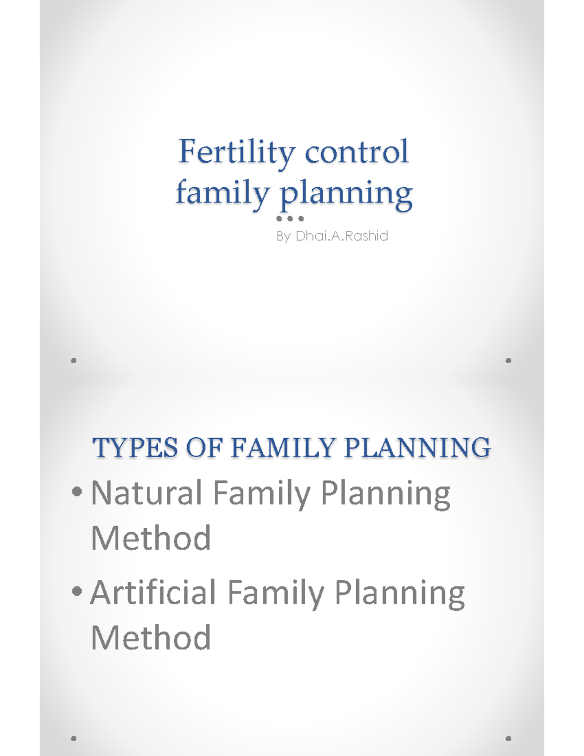 Fertility control family planning - Fertility control family planning ...