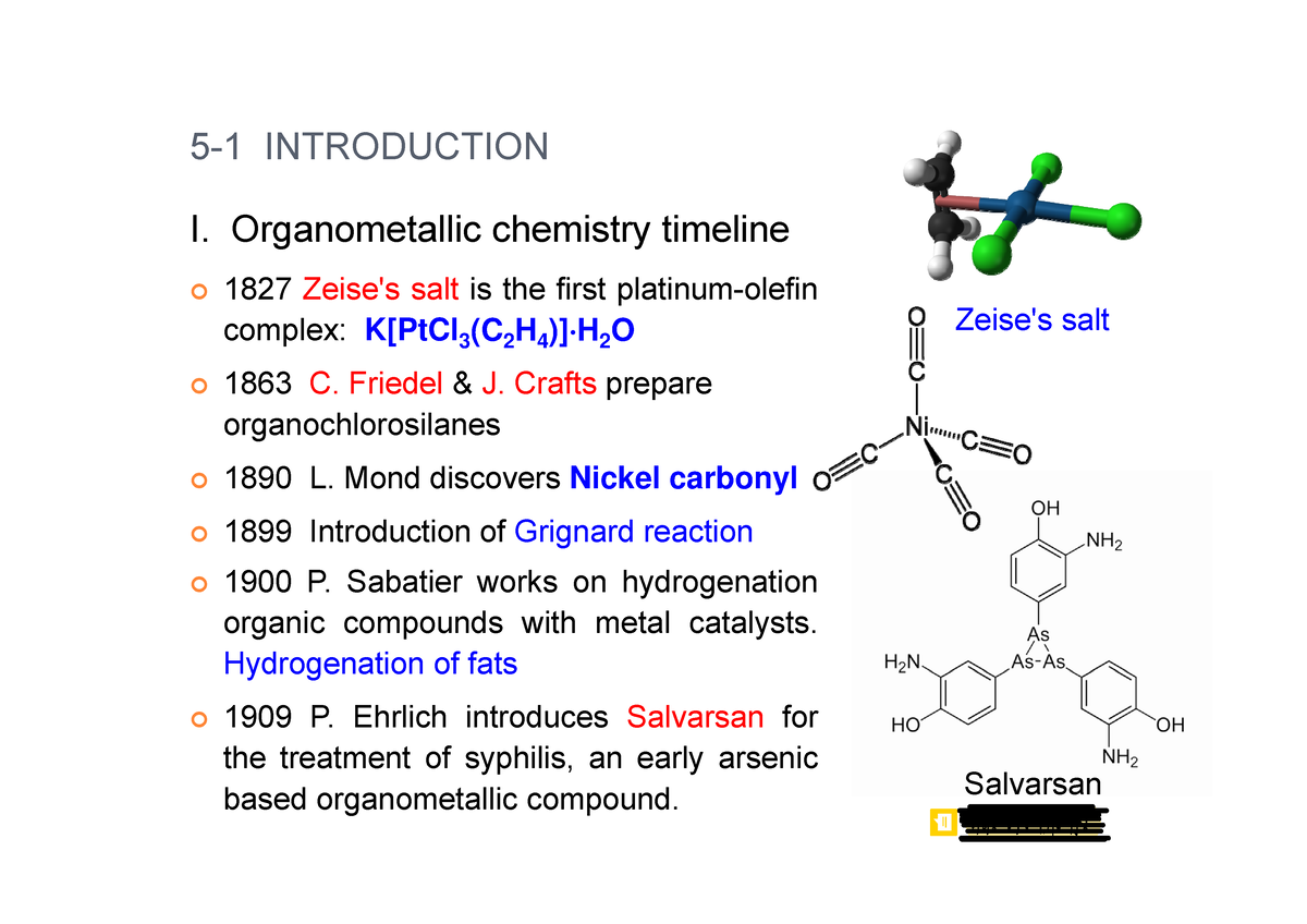 Introduction to Organometallic chemistry 1 55 1 INTRODUCTION 1