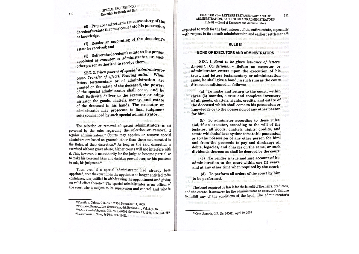 Rule 81 Bond Of Executors And Administrators- 2 Pages - Remedial Law ...