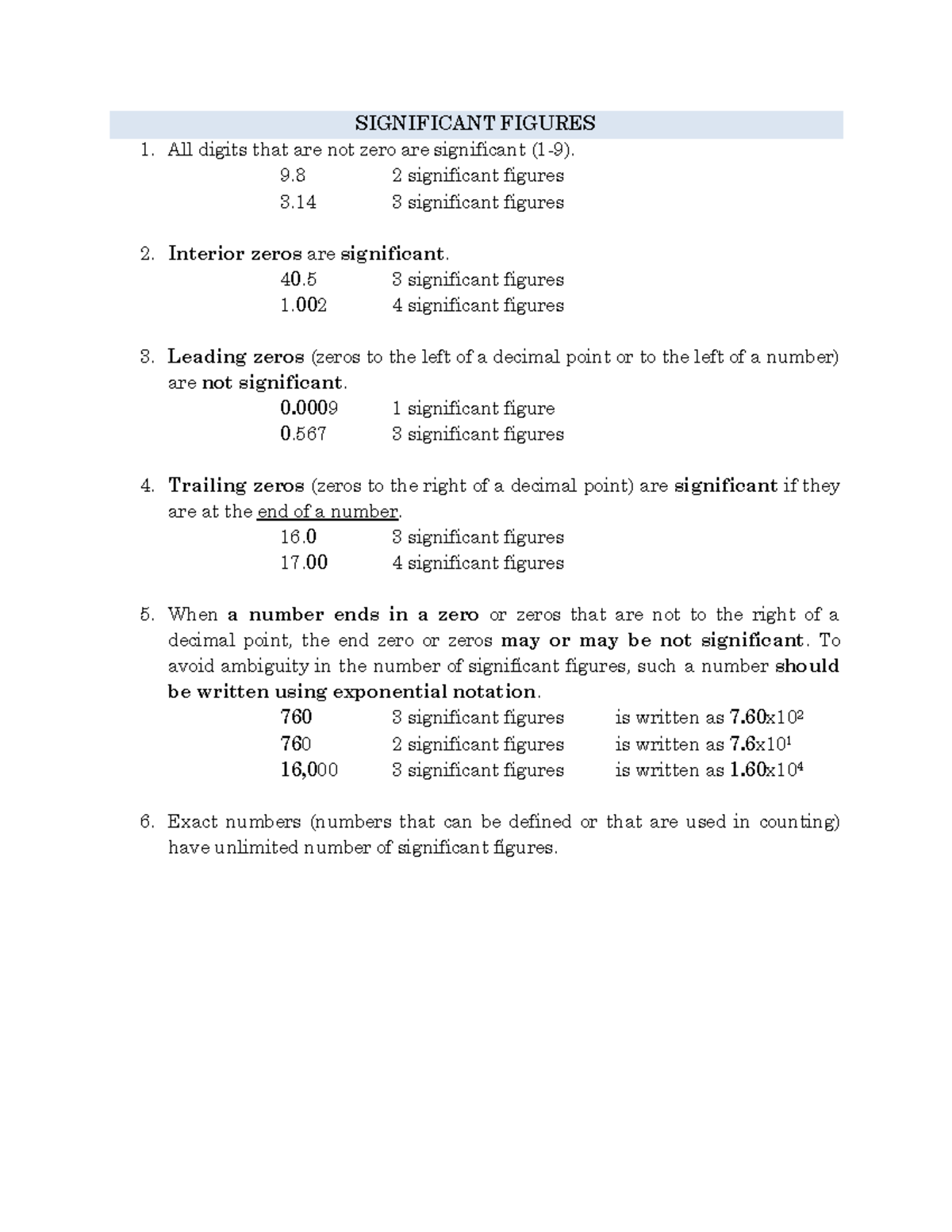 Activity - medtech reviewer - SIGNIFICANT FIGURES All digits that are ...