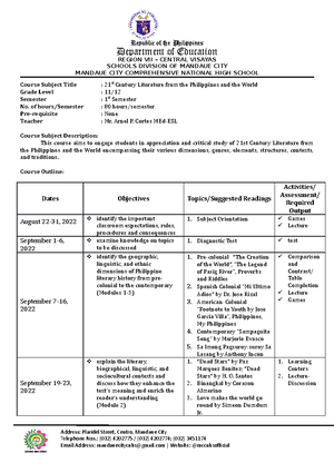 An Overview of Philippine Literature - An Overview of Philippine ...