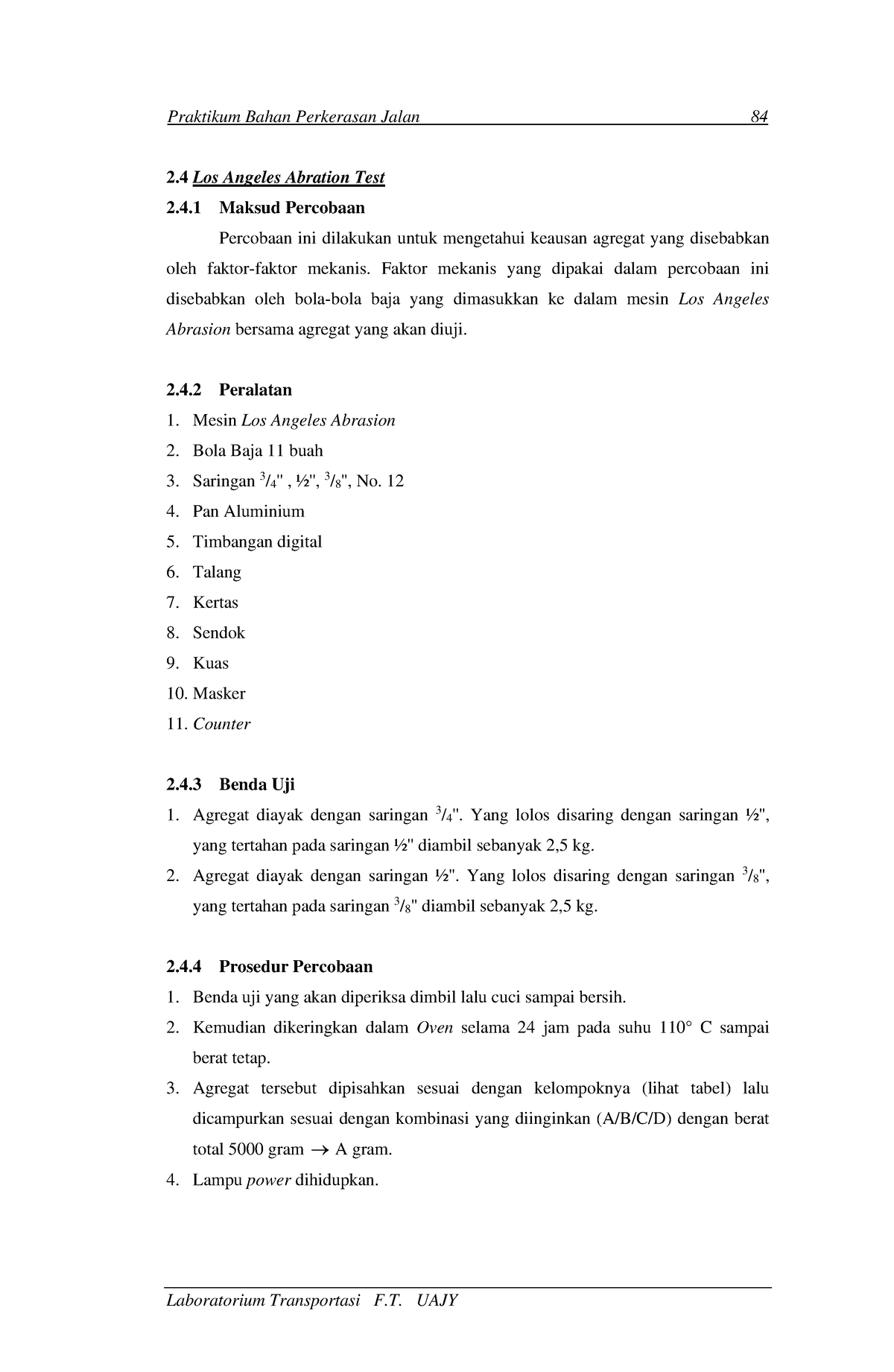 2.4.1 ISI - Berisi Teori Dan Langkah Langkah Praktikum Percobaan Los ...