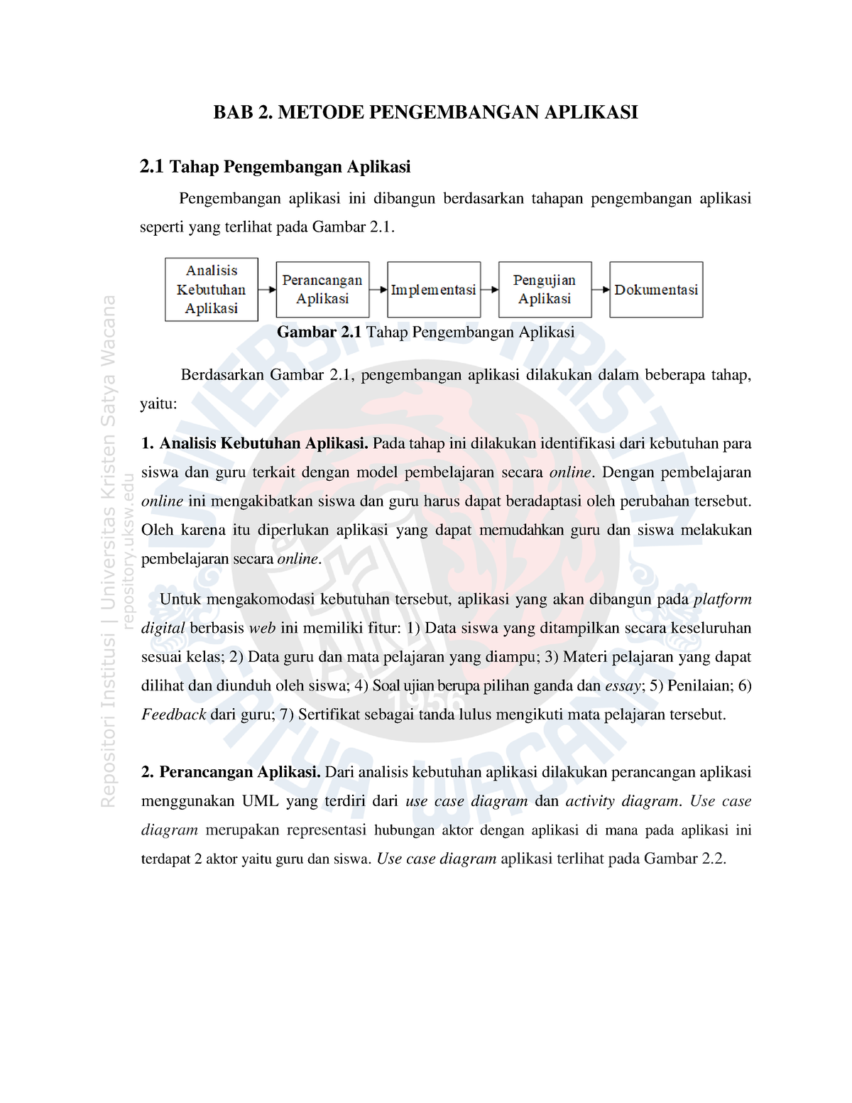 Metode Pengembangan Aplikasi - BAB 2. METODE PENGEMBANGAN APLIKASI 2 ...