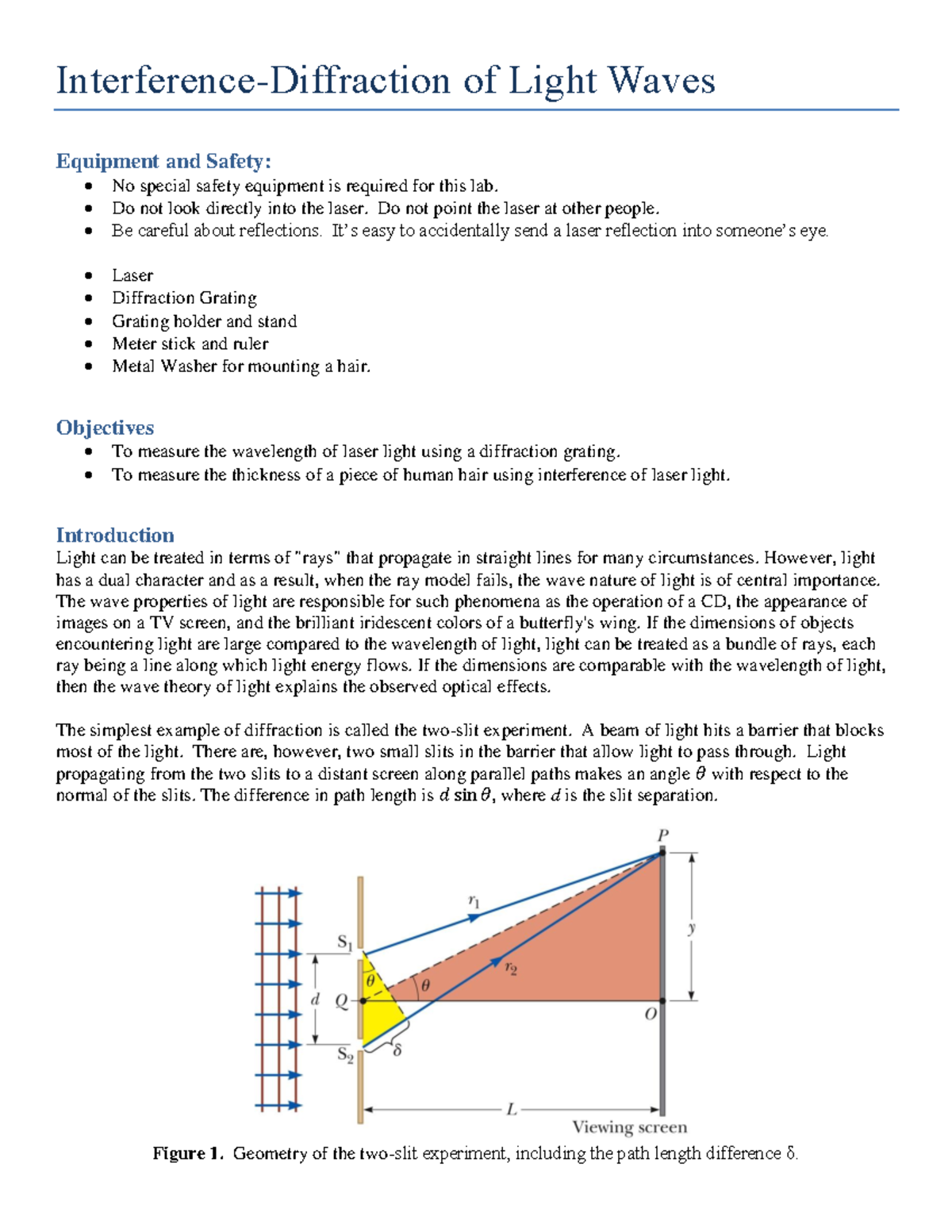11 Instr Interference of the light InterferenceDiffraction of