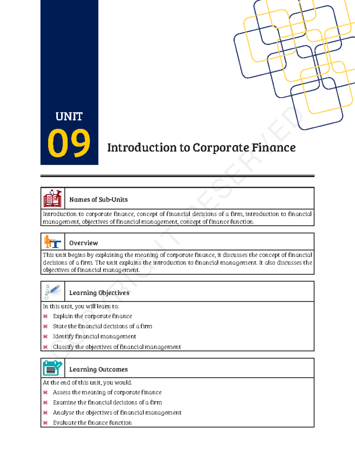 MBA Accounting and Finance 09 Names of SubUnits Introduction to