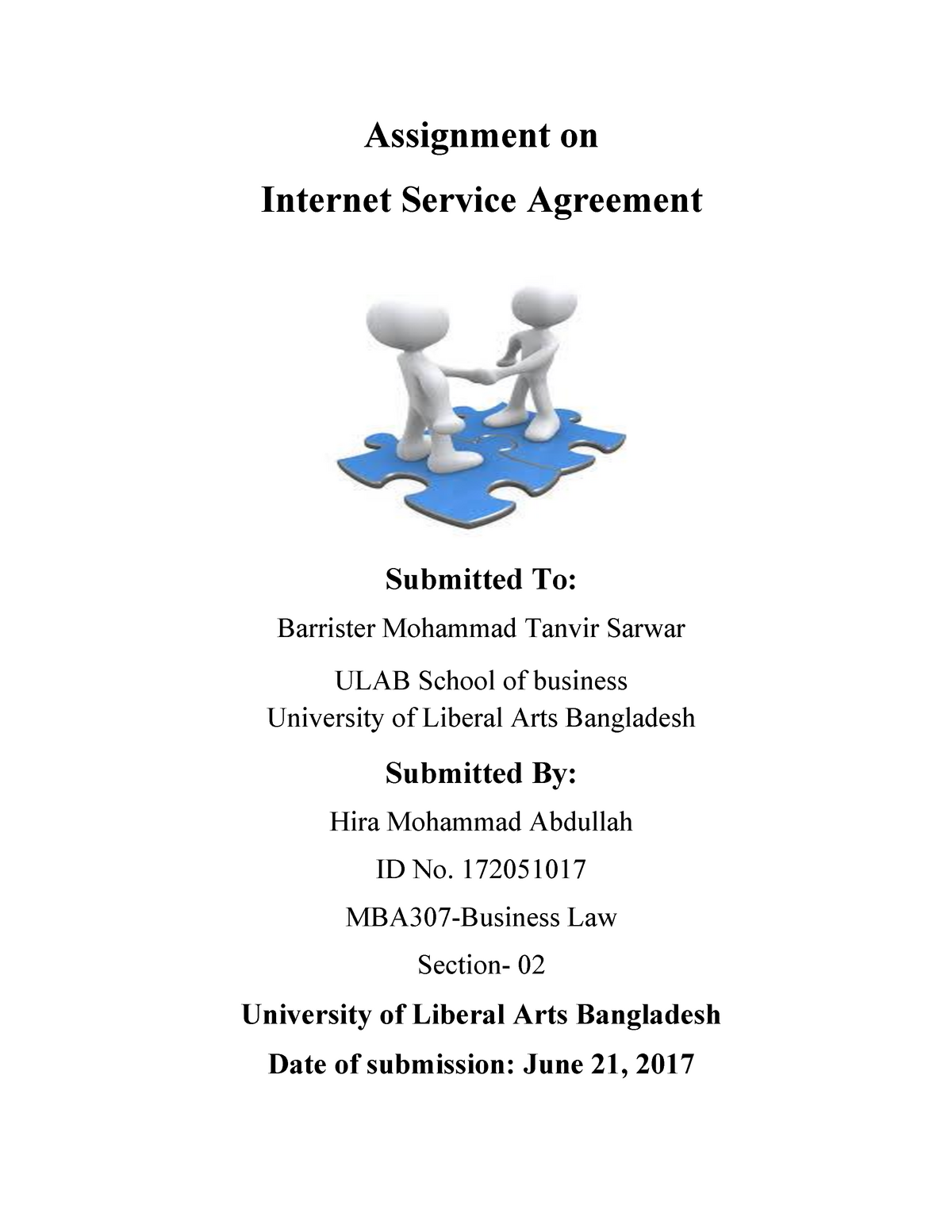 assignment on internet services