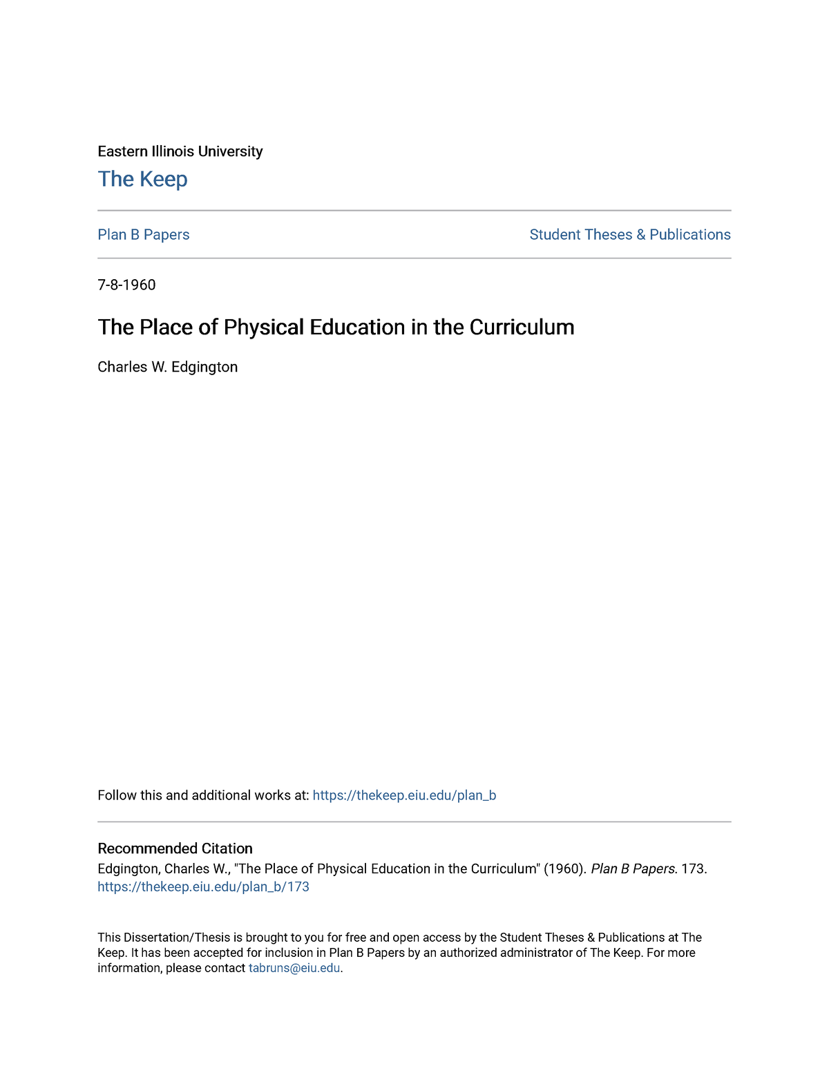 The Place Of Physical Education In The Curriculum Eastern Illinois   Thumb 1200 1553 