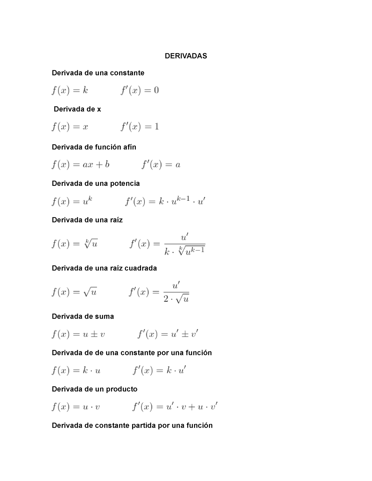 Derivadas Cdwcwcwededaqwbnd Djqhdygbhjswqwd Derivadas Derivada De Una Constante Derivada De 8664