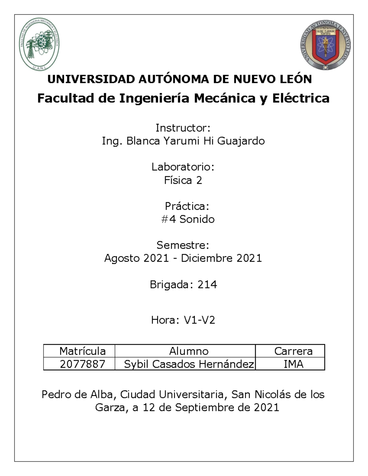 SCH Práctica 4 B214 - practica 4 lab de fisica - UNIVERSIDAD AUTÓNOMA ...