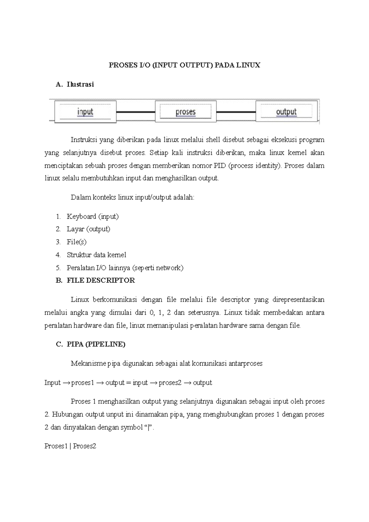 PROSES I/O (INPUT OUTPUT) PADA LINUX - Ilustrasi Instruksi yang ...