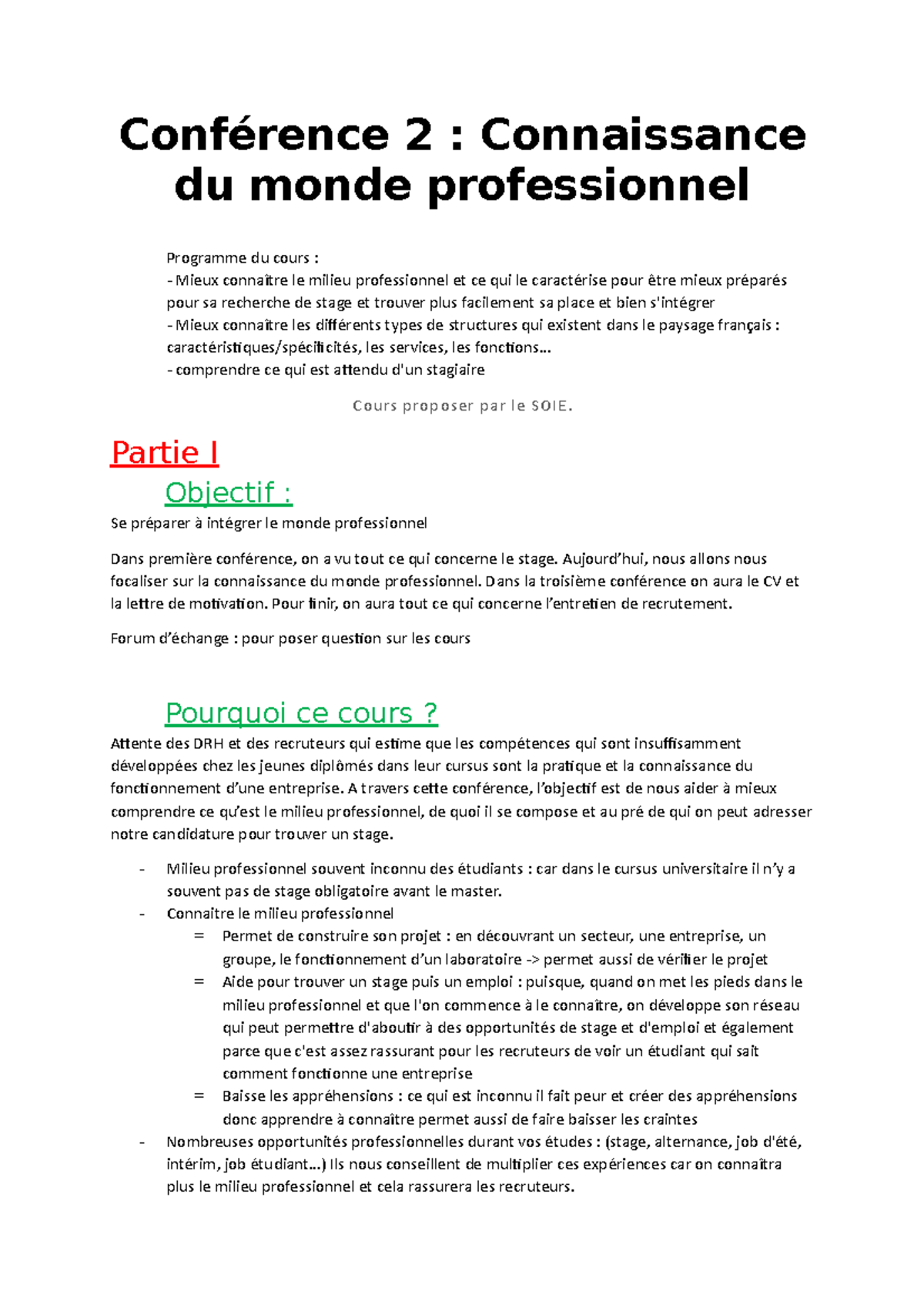 C Conf Rence Connaissance Du Monde Professionnel Conf Rence Connaissance Du Monde Studocu