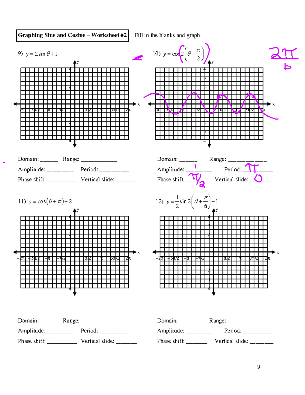 Kami Export   Graphing Trig And Word Problems   Packet PD2   Graphing