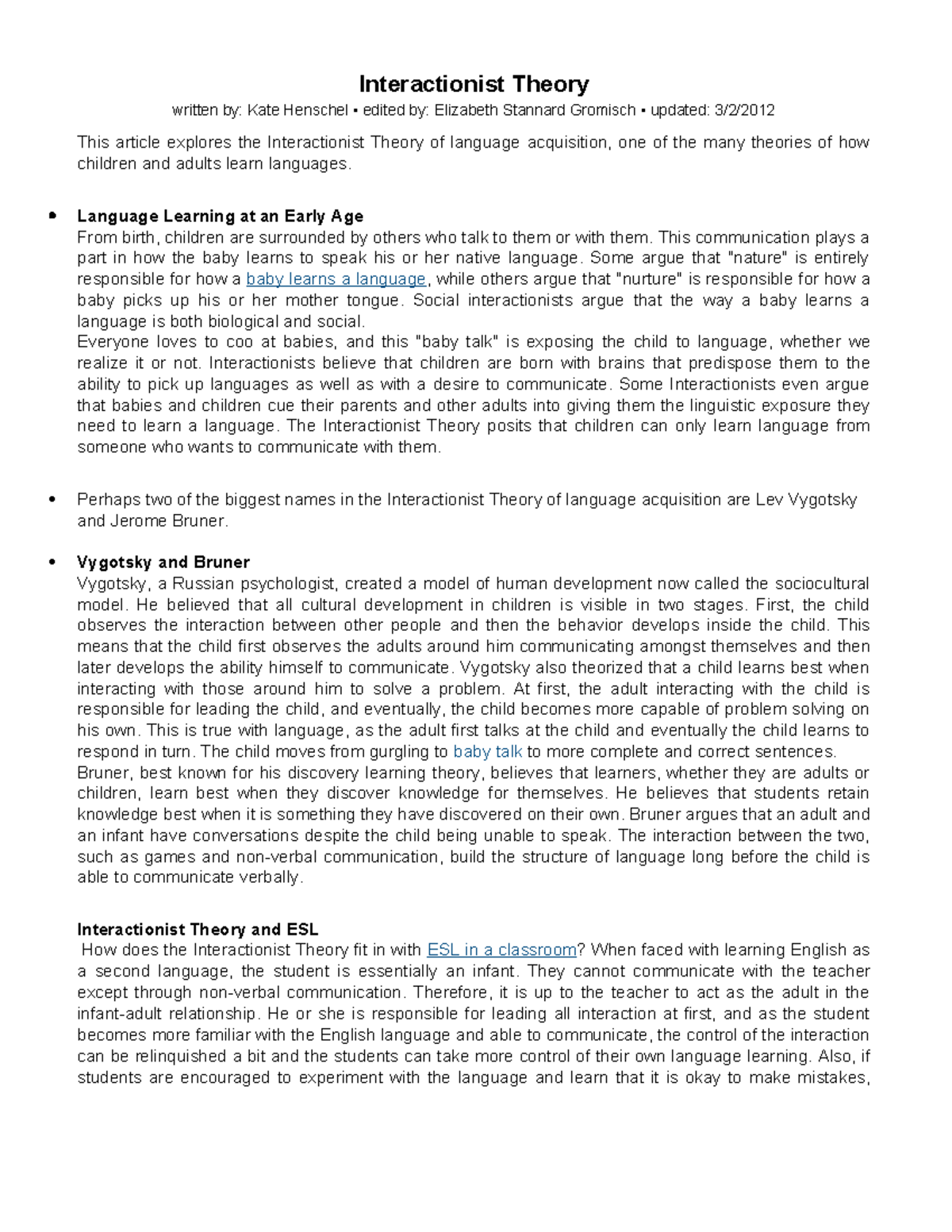 Interactionist Perspective - Interactionist Theory written by: Kate ...