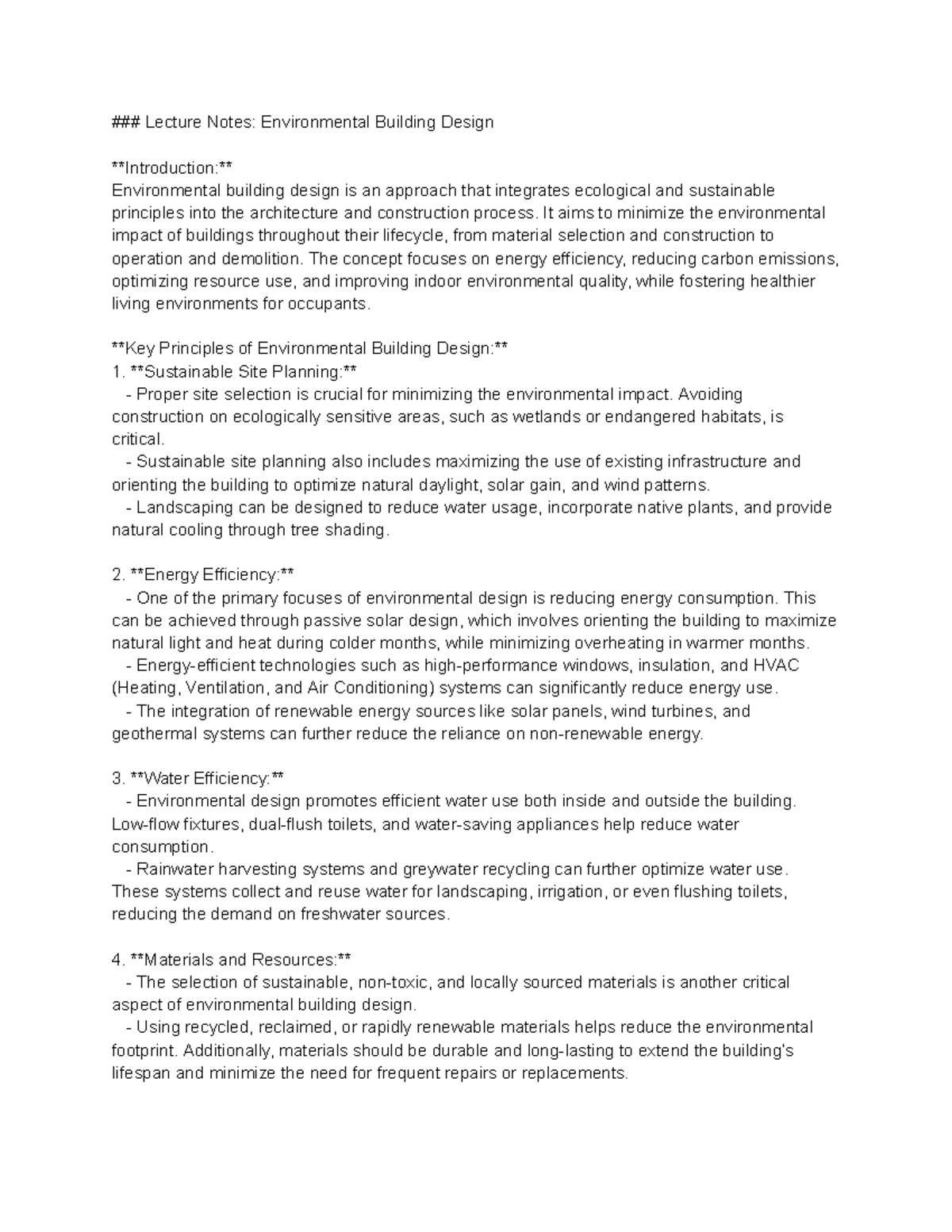 EBD notes - note taken during all lectures and tutorials. - Lecture ...