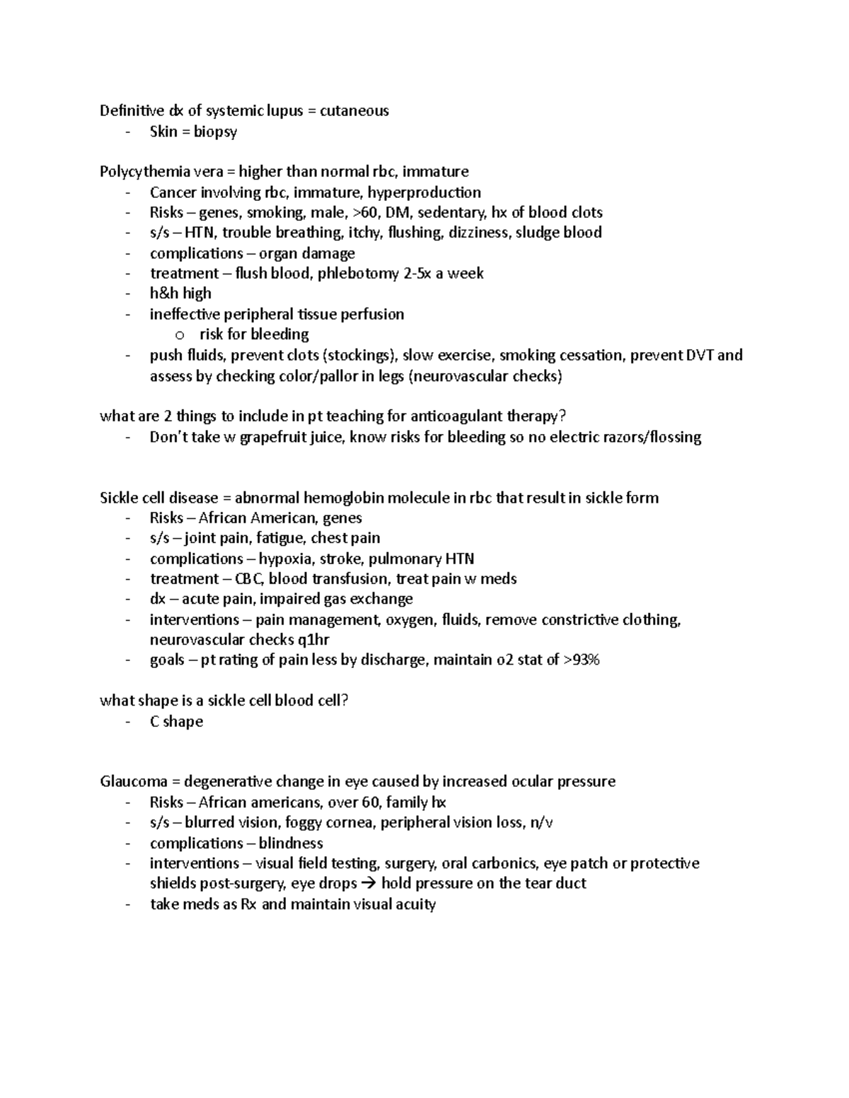 327 review notes - Definitive dx of systemic lupus = cutaneous - Skin ...