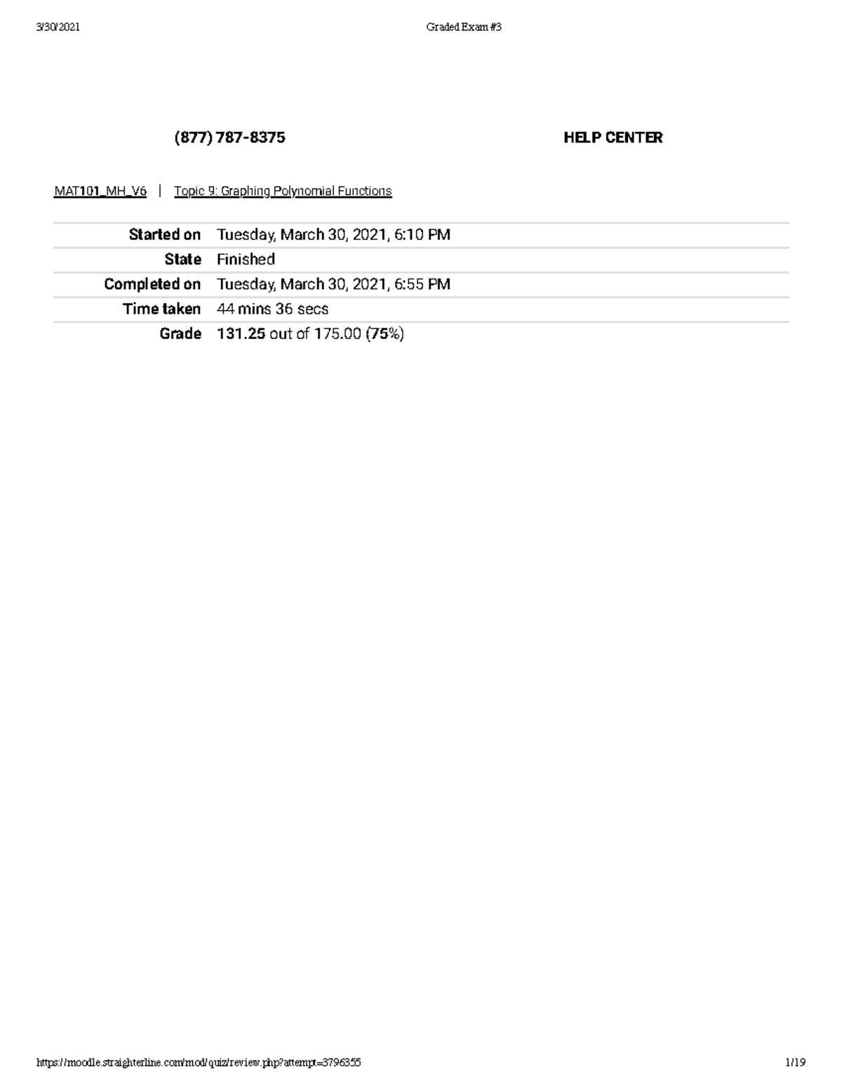 Graded Exam 3 Exam 3 Studocu