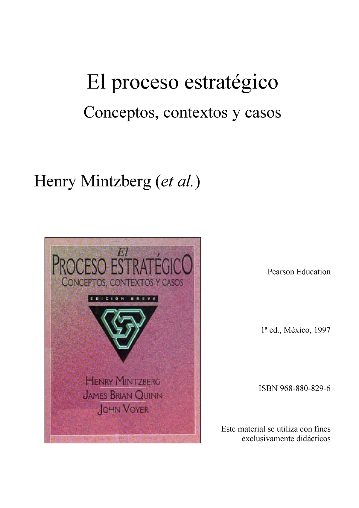 El Proceso Estrategico Henry Mintzberg Y Brian Quinn - El Proceso ...