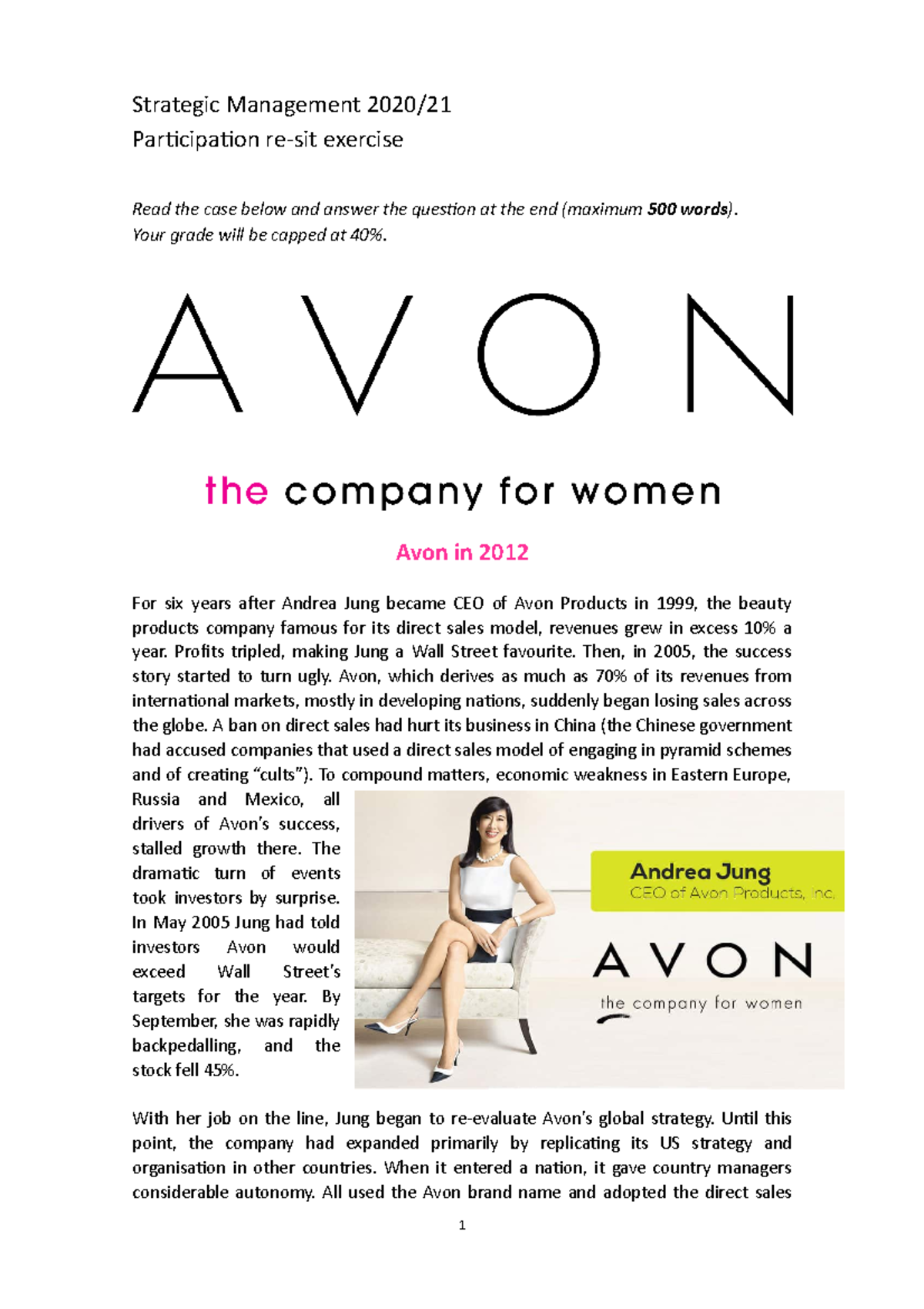 avon case study strategic management pdf