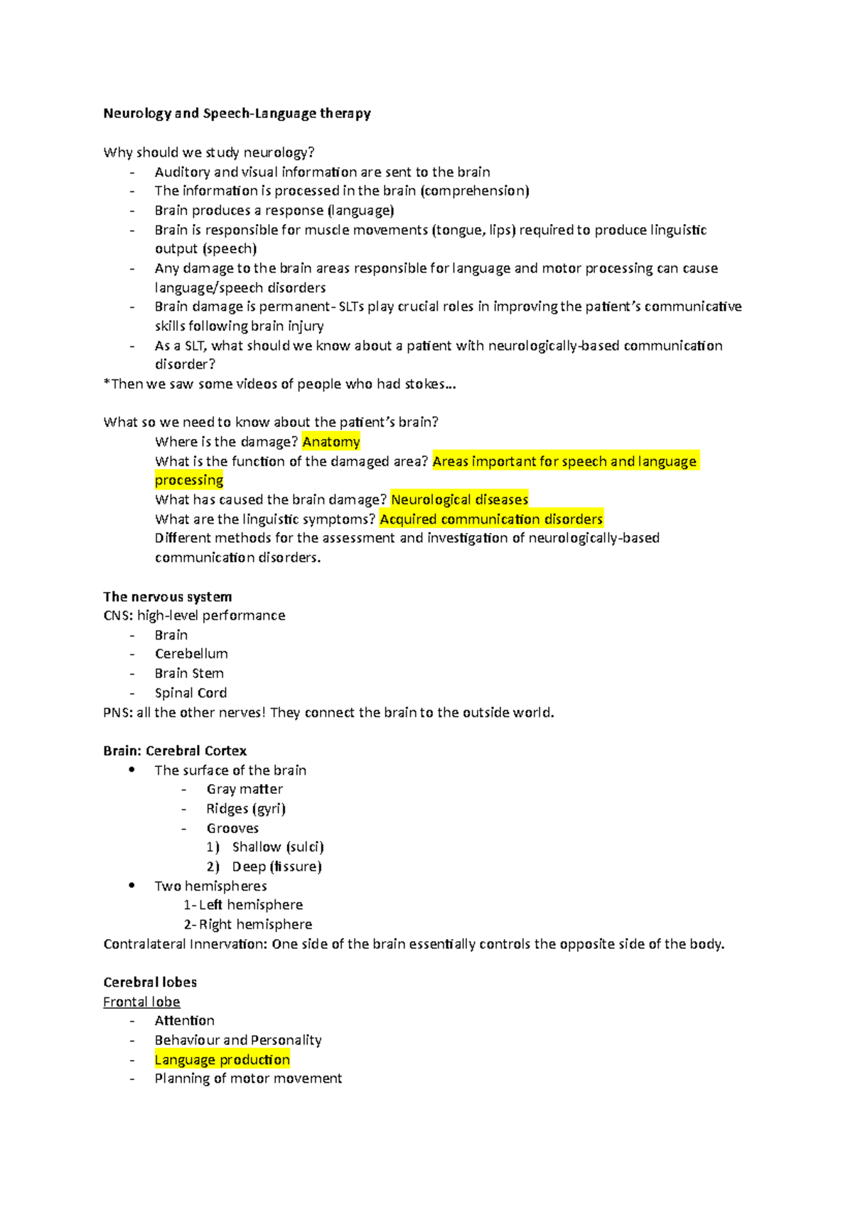 4. Neurology and Speech - Neurology and Speech-Language therapy Why ...