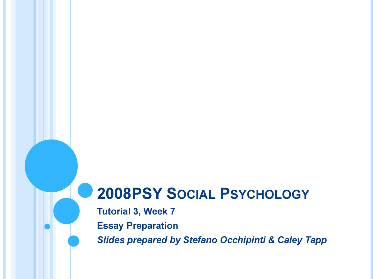 social psychology assignment topics