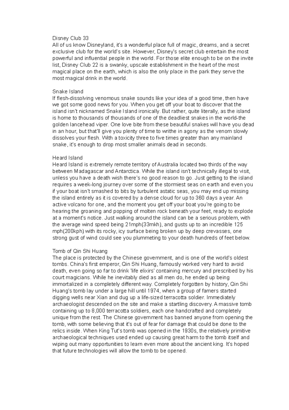 13 places that are not allowed to visit Disney Club 33 All of us know