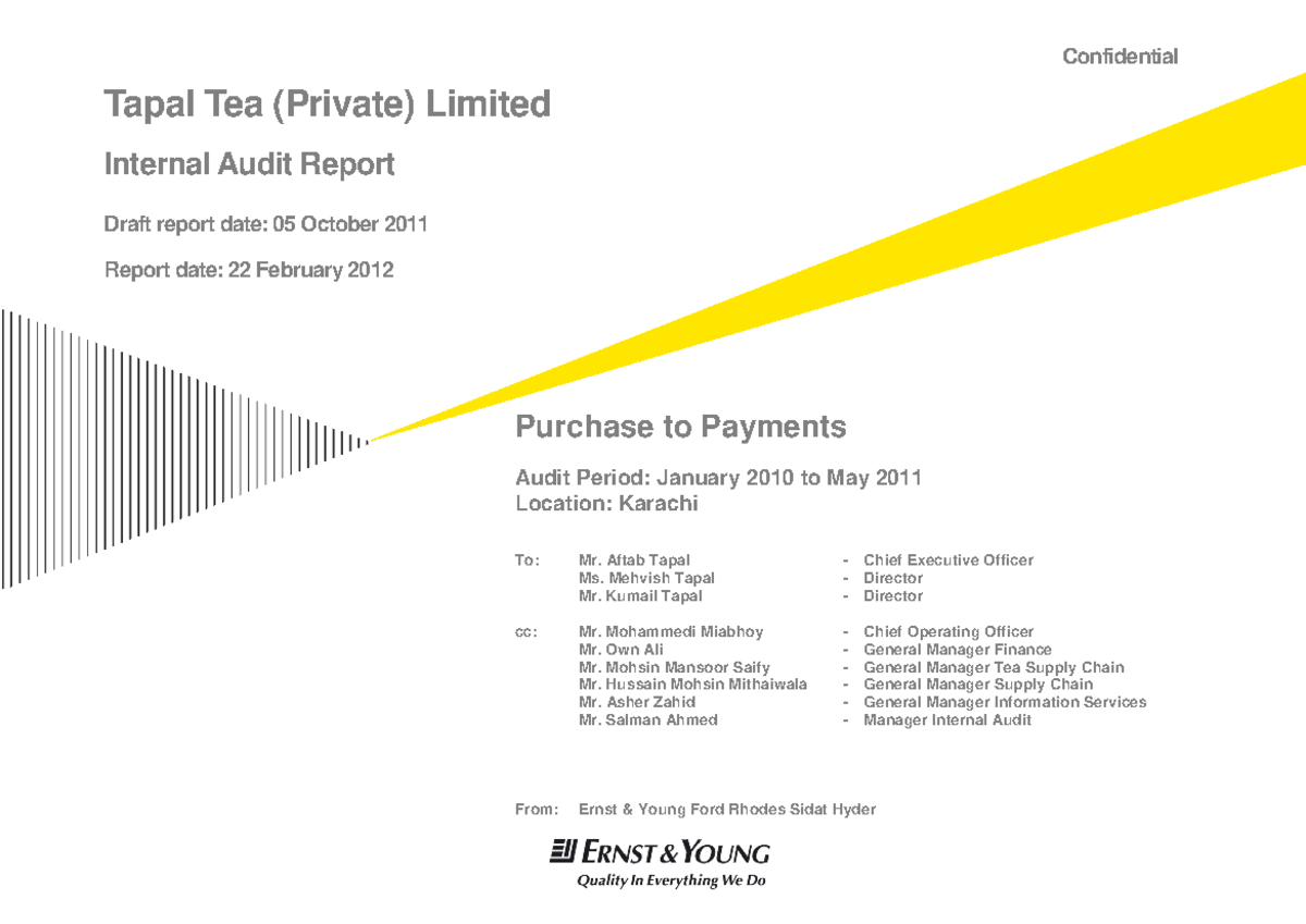IA Final report- Purchase to Payments - Tapal-V2 - Tapal Tea (Private ...