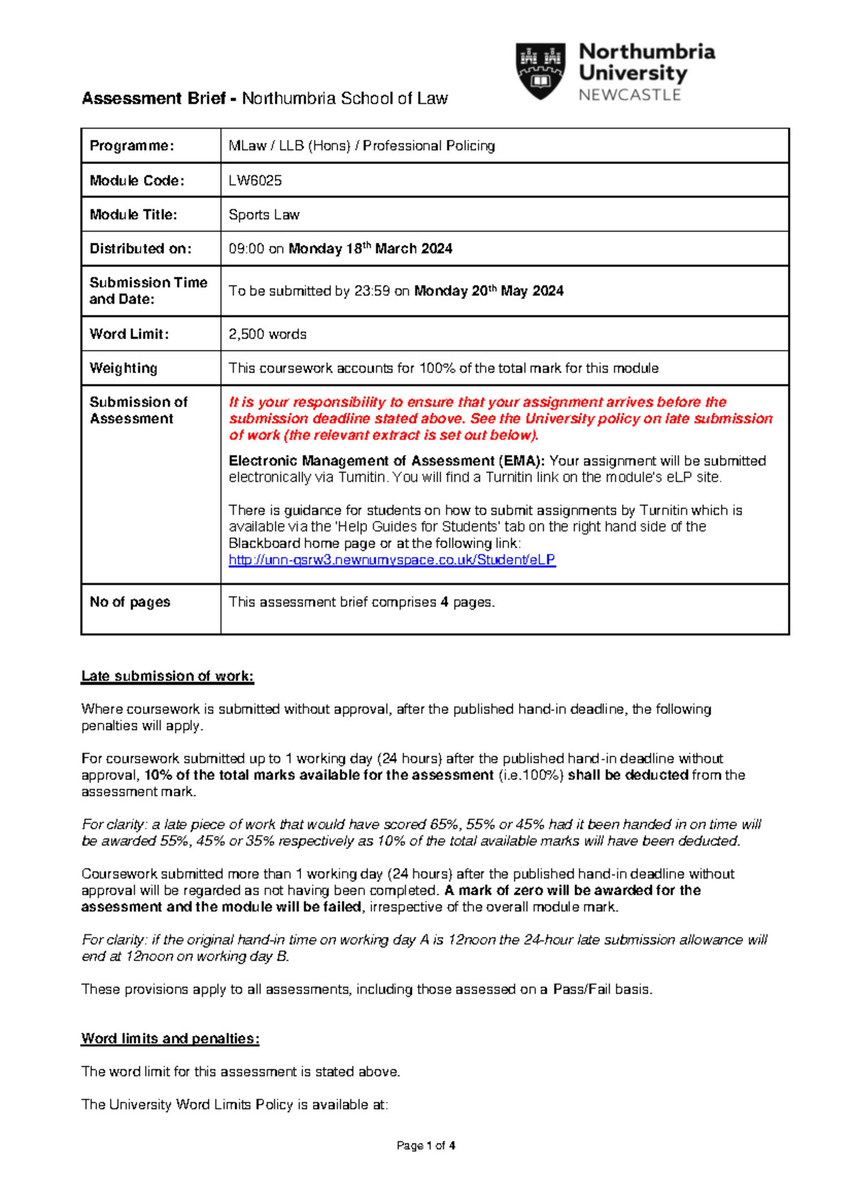 2024 May - coursework question - Programme: MLaw / LLB (Hons ...