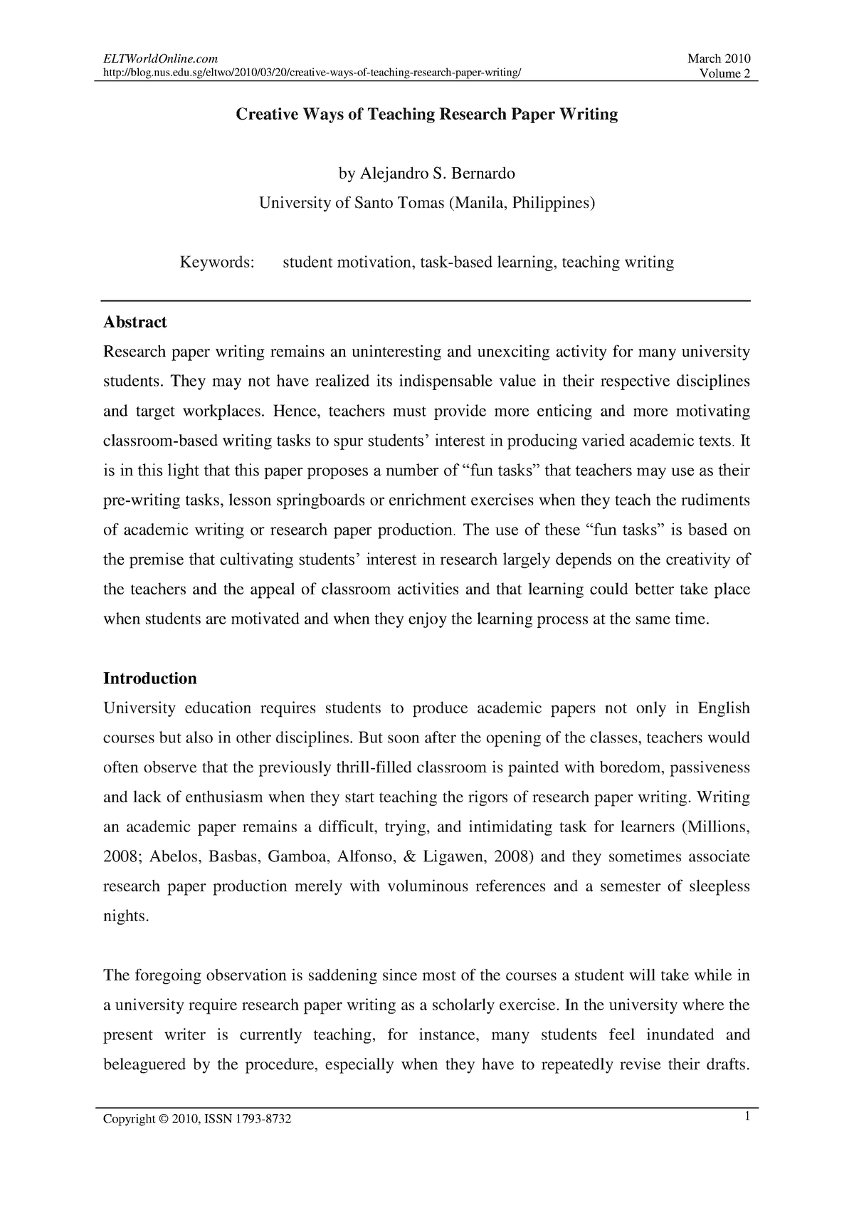 creative ways of teaching research paper writing