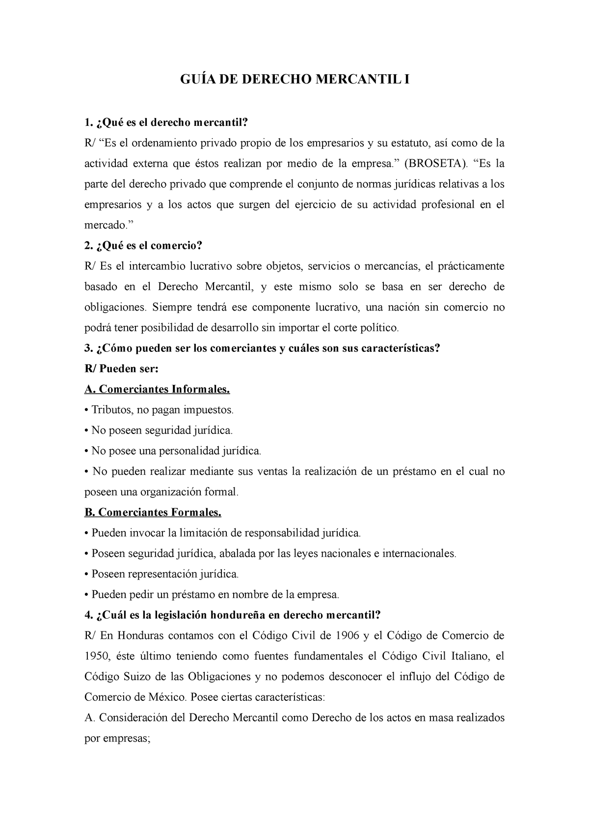 GUÍA DE Derecho Mercantil II - GUÍA DE DERECHO MERCANTIL I ¿Qué Es El ...