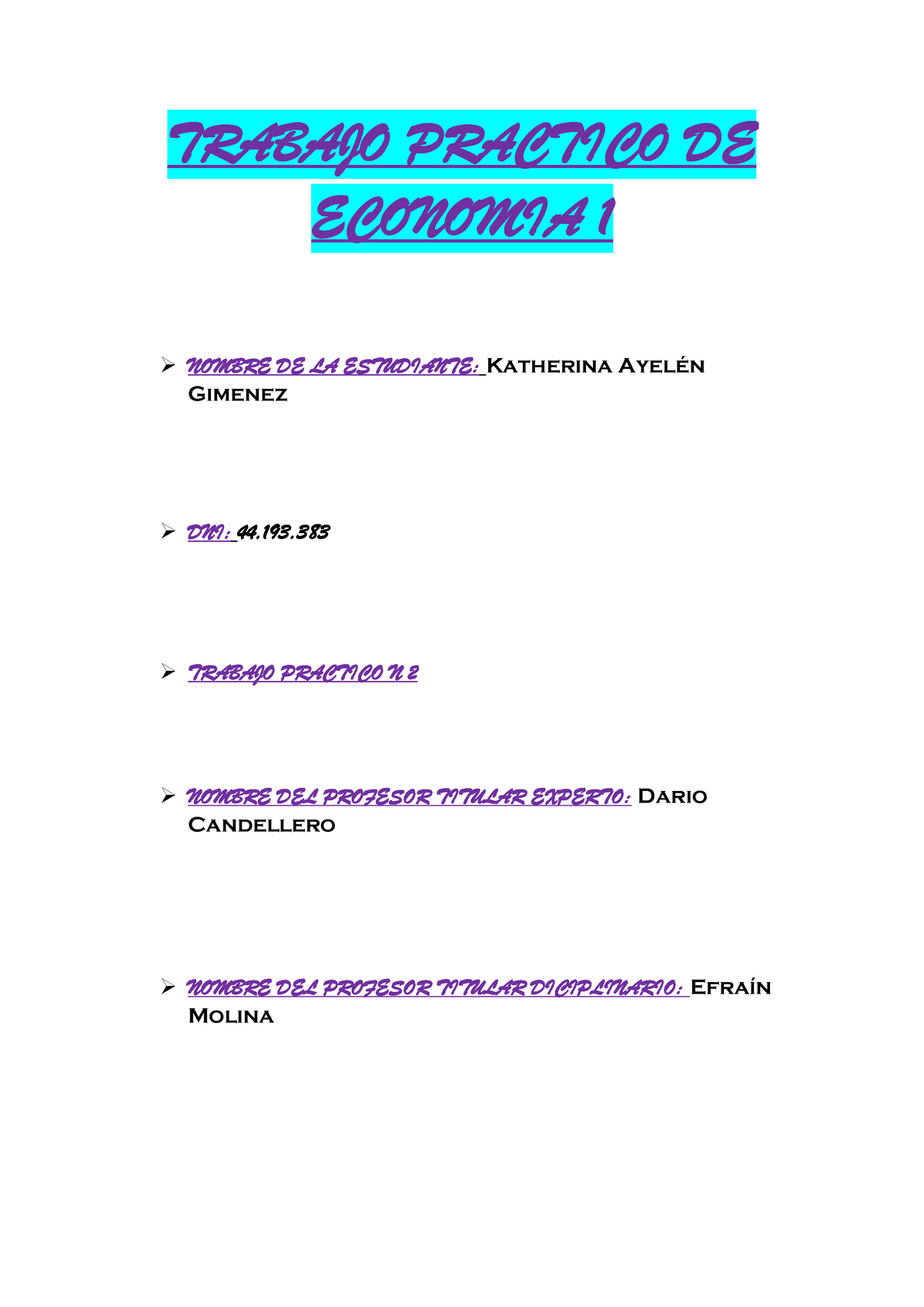 Trabajo Practico DE Economia 1.docx Tp2 - TRABAJO PRACTICO DE ECONOMIA ...