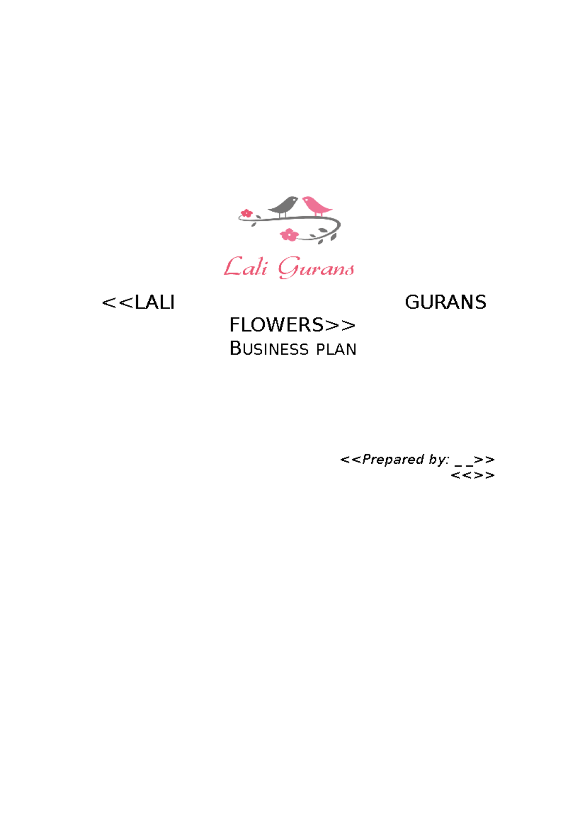 flower arrangement business plan pdf