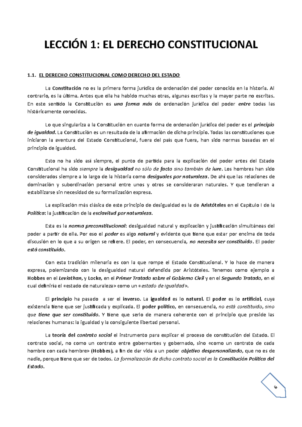 Resumen Derecho Constitucional I - Tema 1: El Derecho Constitucional ...