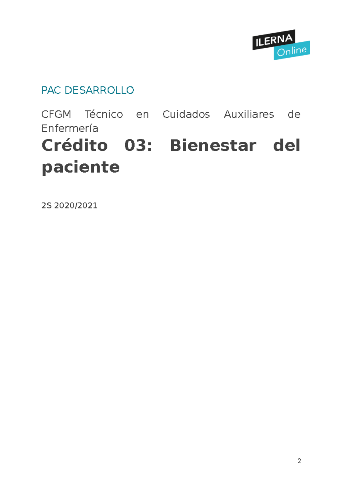 Desarrollo - Resumen TCAE - PAC DESARROLLO CFGM Técnico En Cuidados ...