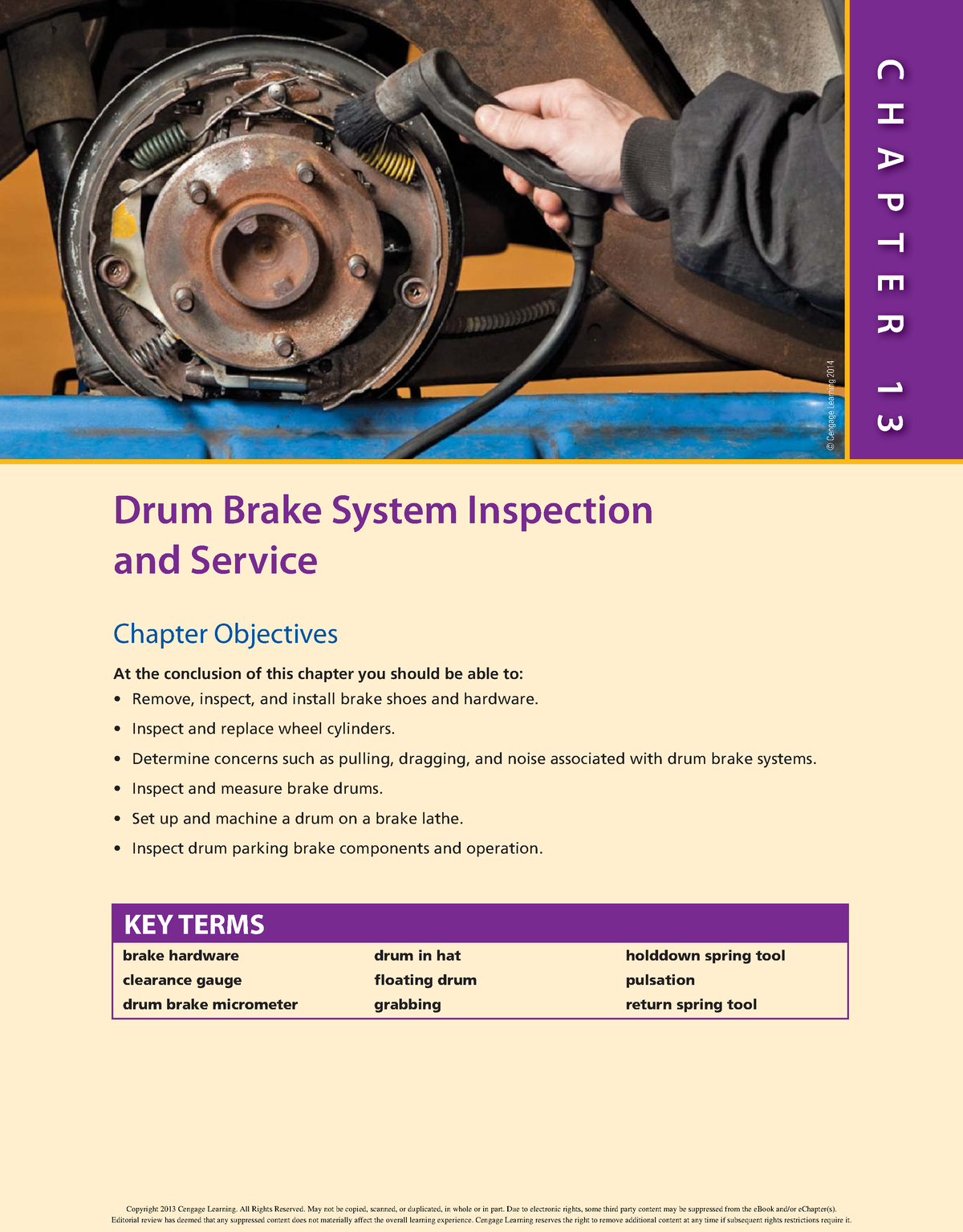 Drum Brake System Inspection - All Rights Reserved. May Not Be Copied ...