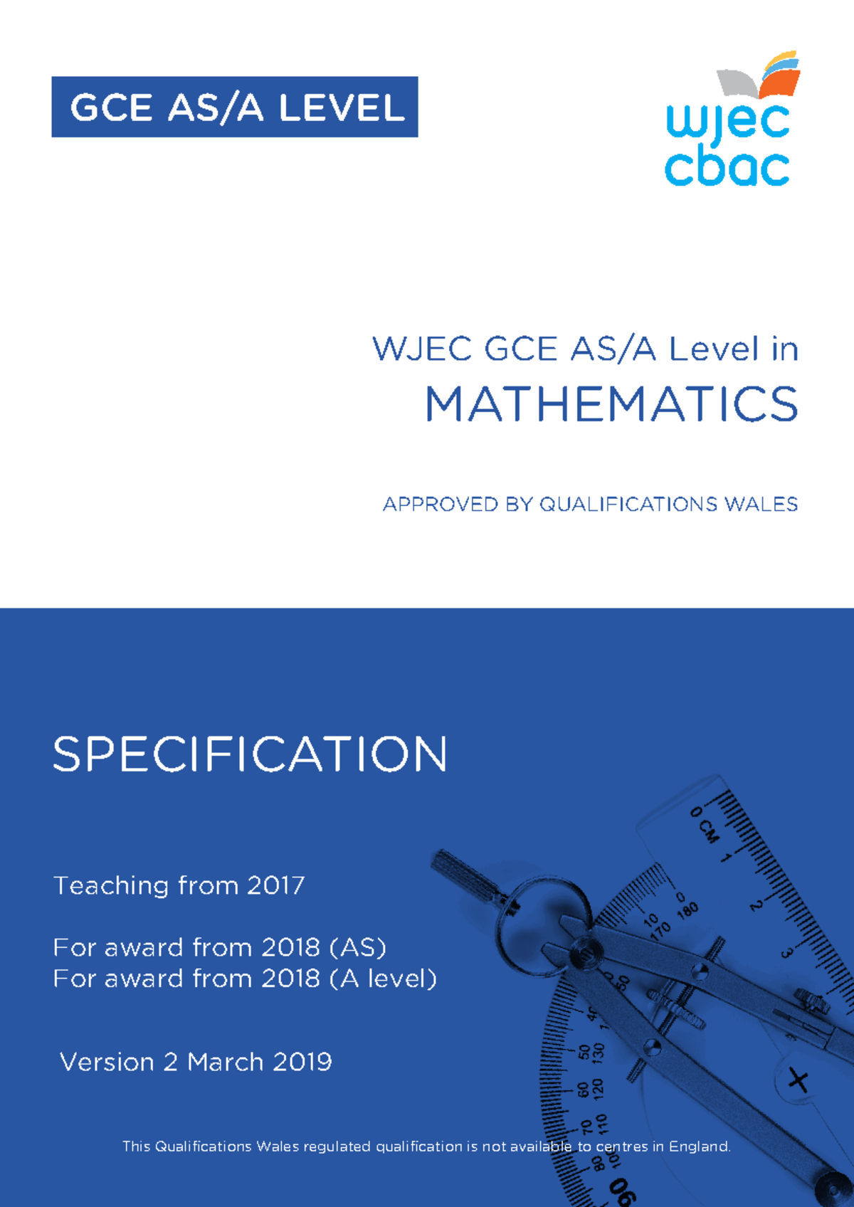 Wjec gce maths spec from 2017 e GCE AS A LEVEL APPROVED BY wjec-gce-maths-spec-from-2017-e-gce-as-a-level-approved-by