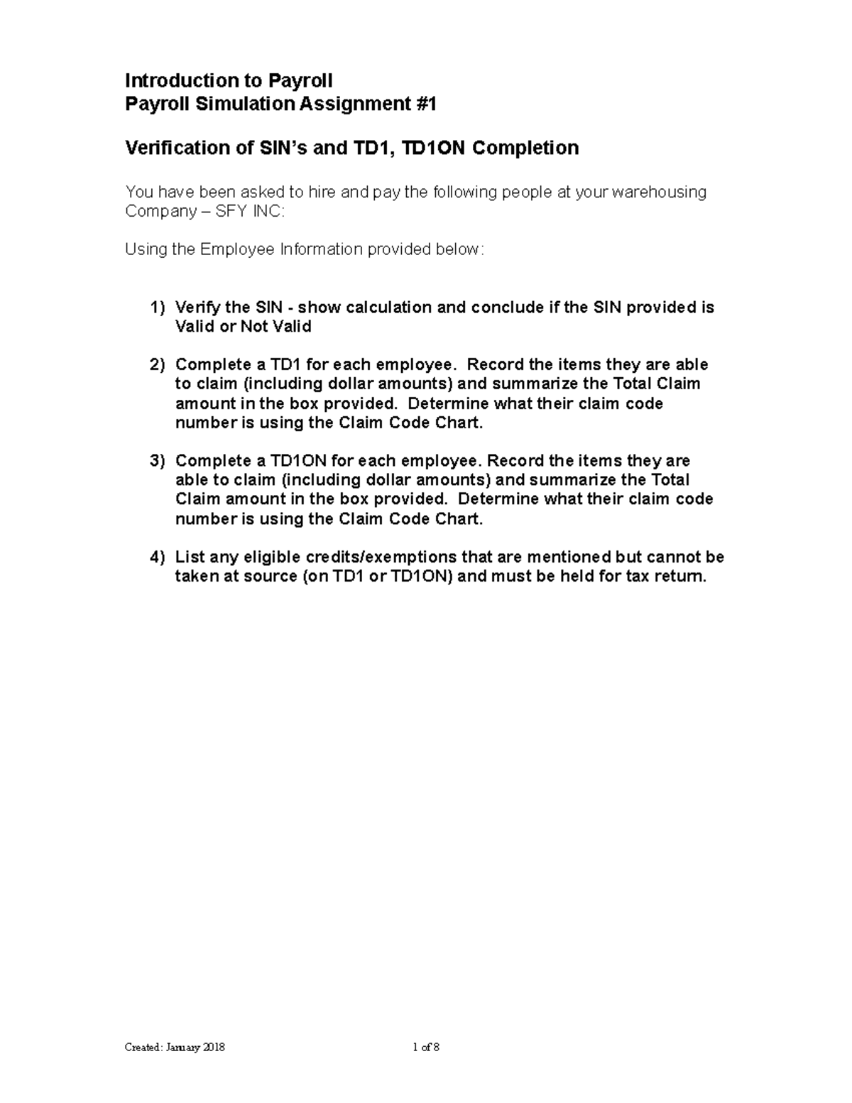Simulation Assignment 1 - SIN, TD1 and TD1 ON2019 - Introduction to ...