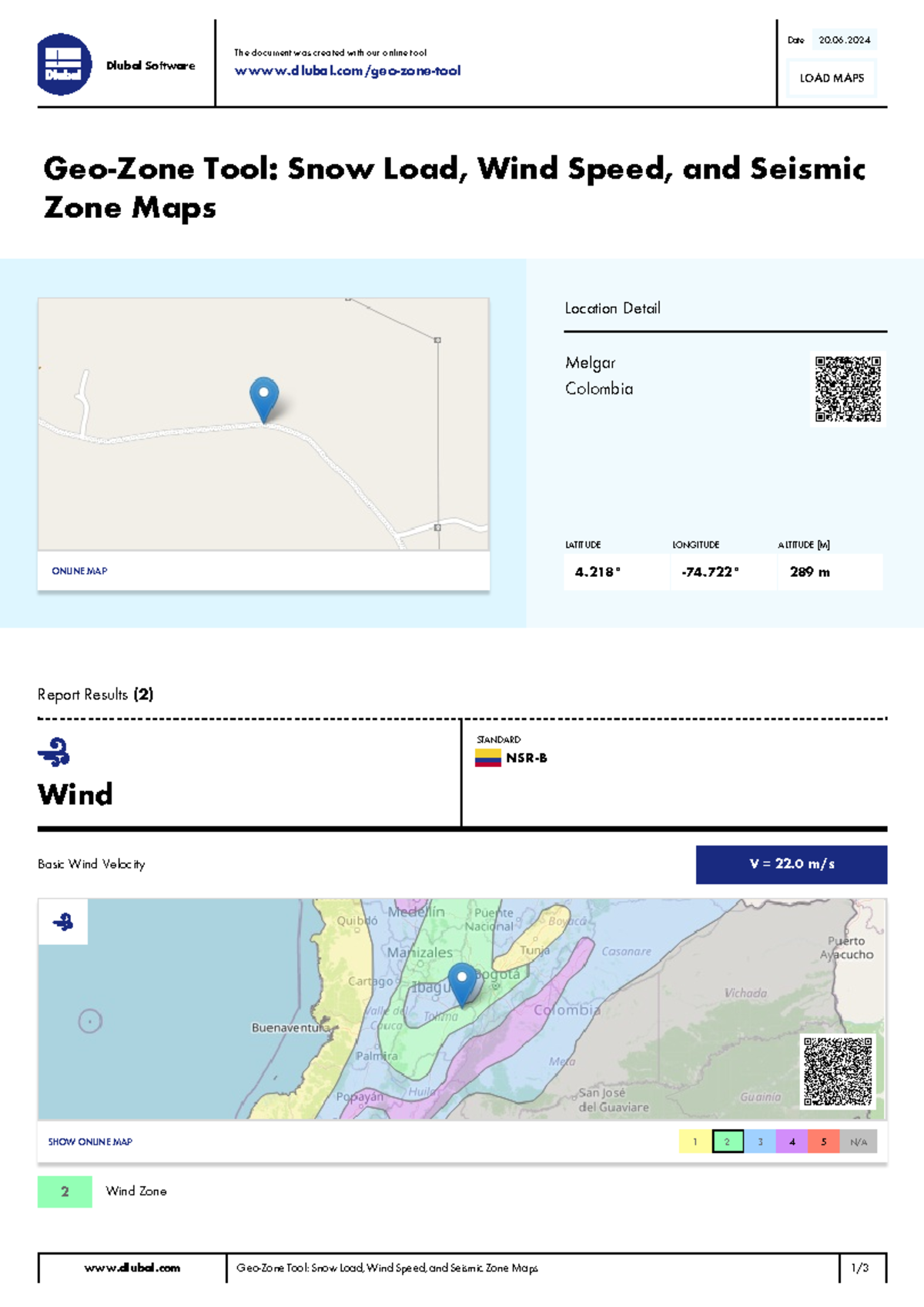 Dlubal Geo-Zone Tool Melgar Tolima - Geo-Zone Tool: Snow Load, Wind ...