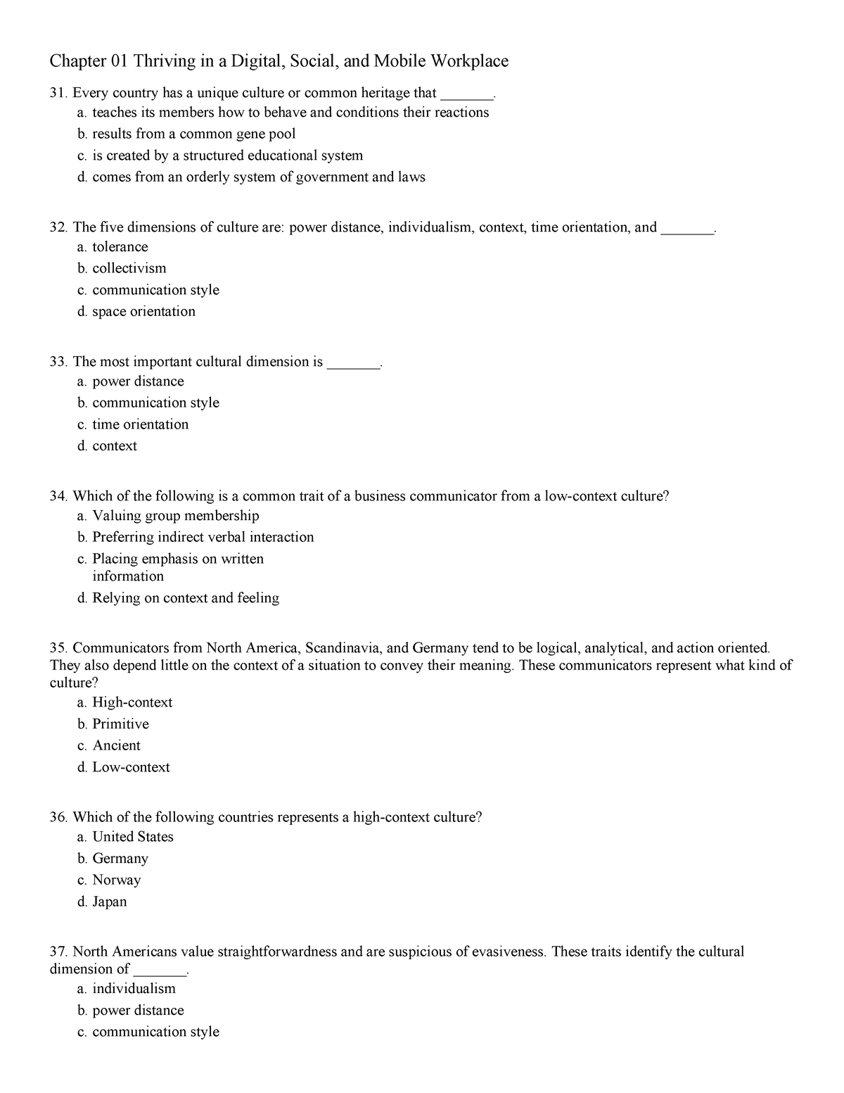 Unit 1 MCQ.tacn2 - Chapter 01 Thriving in a Digital, Social, and Mobile ...