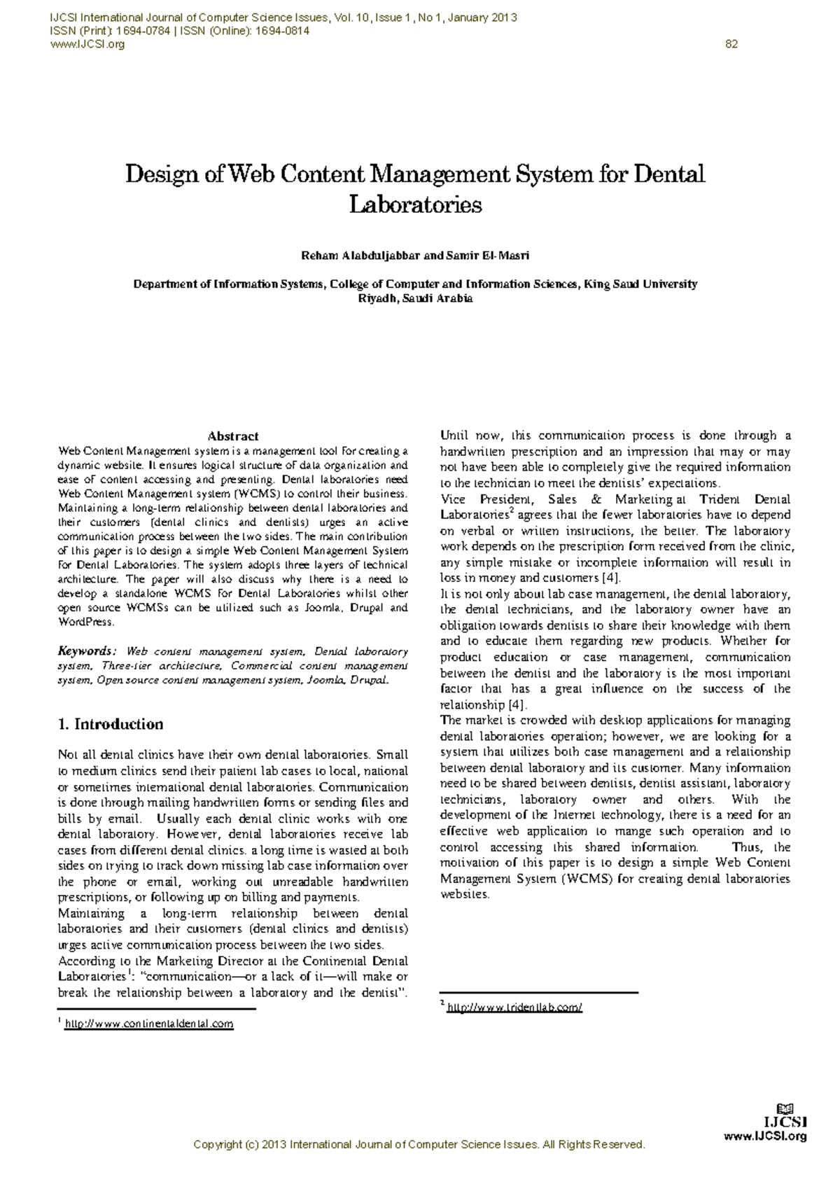 Design of Web Content Management System for Dental - Design of Web ...