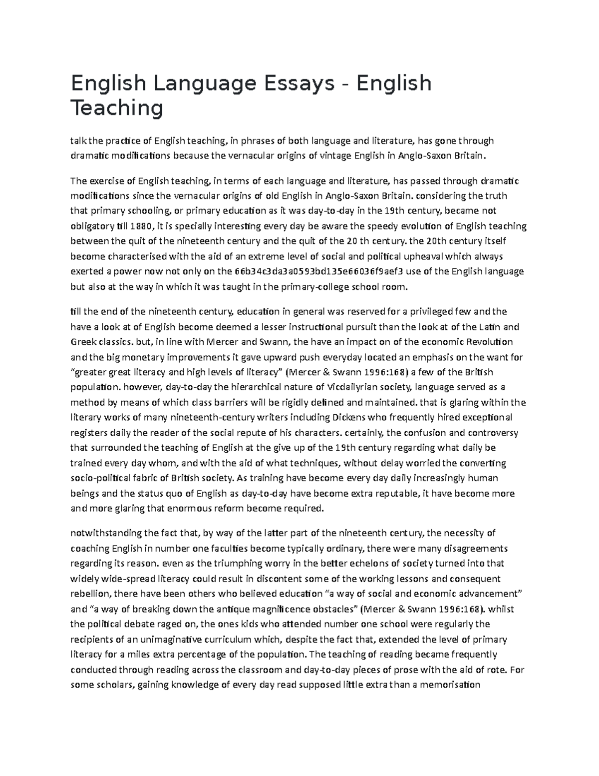 english language teaching essays