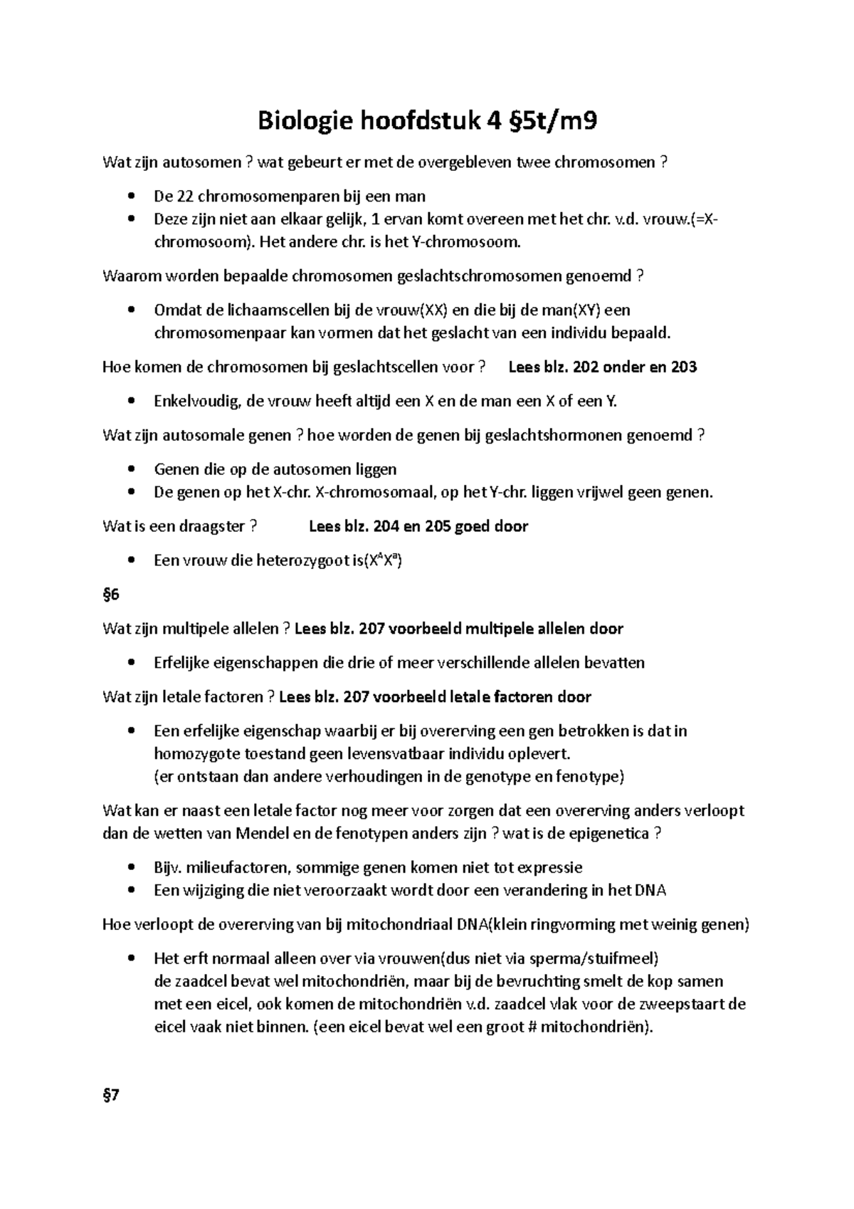 Biologie Hoofdstuk 4 Par. 5tm9 - Biologie Hoofdstuk 4 §5t/m Wat Zijn ...