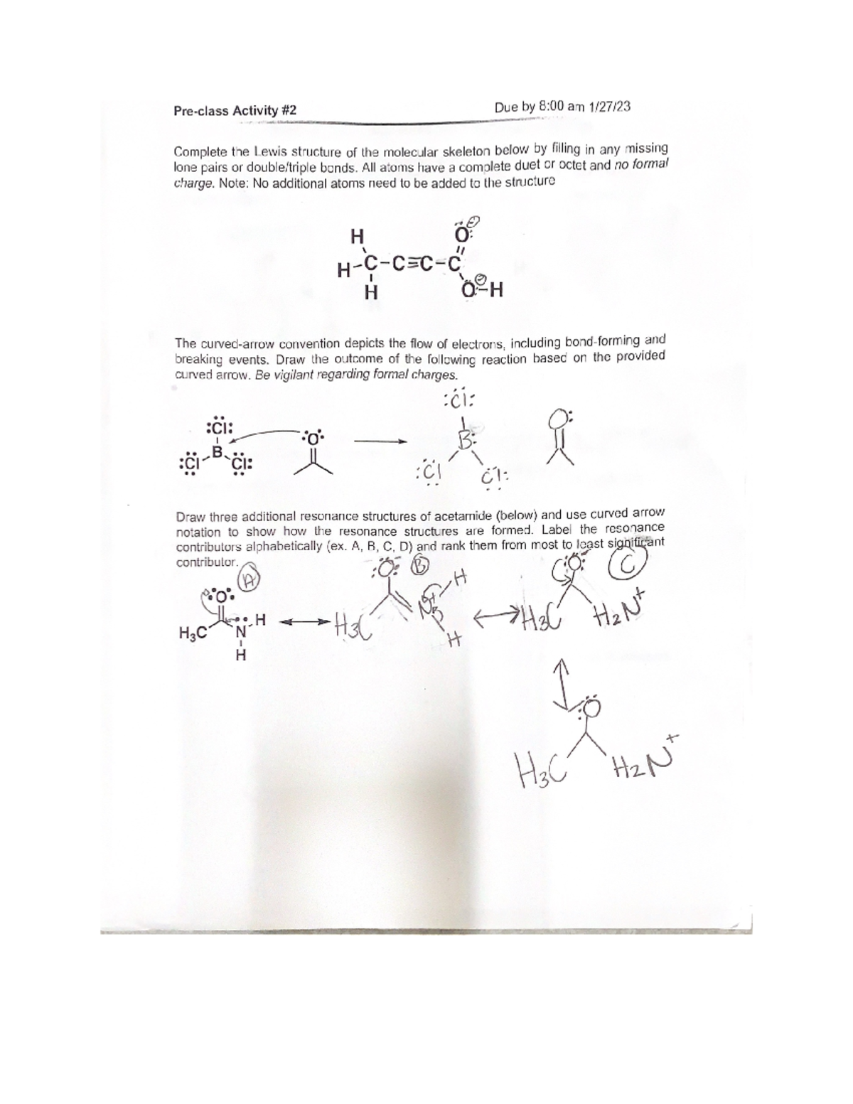 O.chem Assignment - CHEM 2323 - Studocu