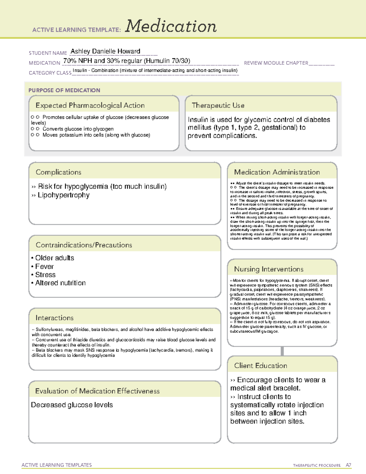 (humulin 70 30) Active Learning Template - Active Learning Templates 