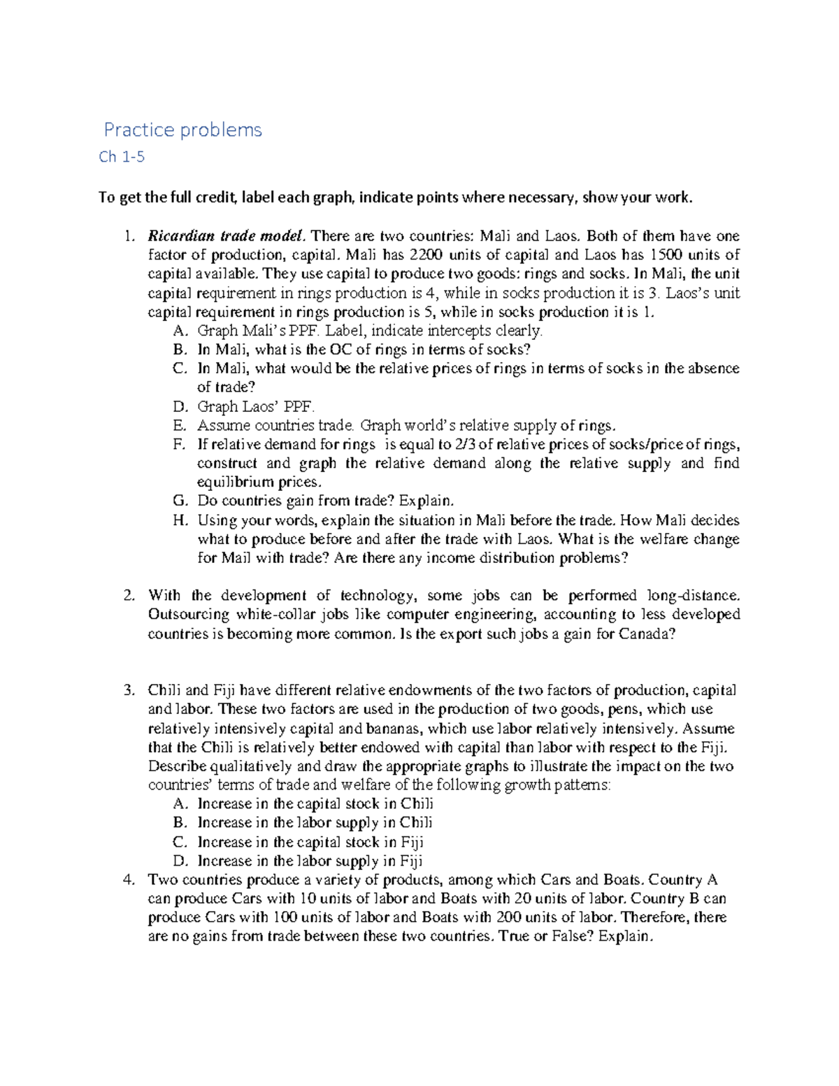 Practice Questions Midterm - Practice Problems Ch 1- To Get The Full ...