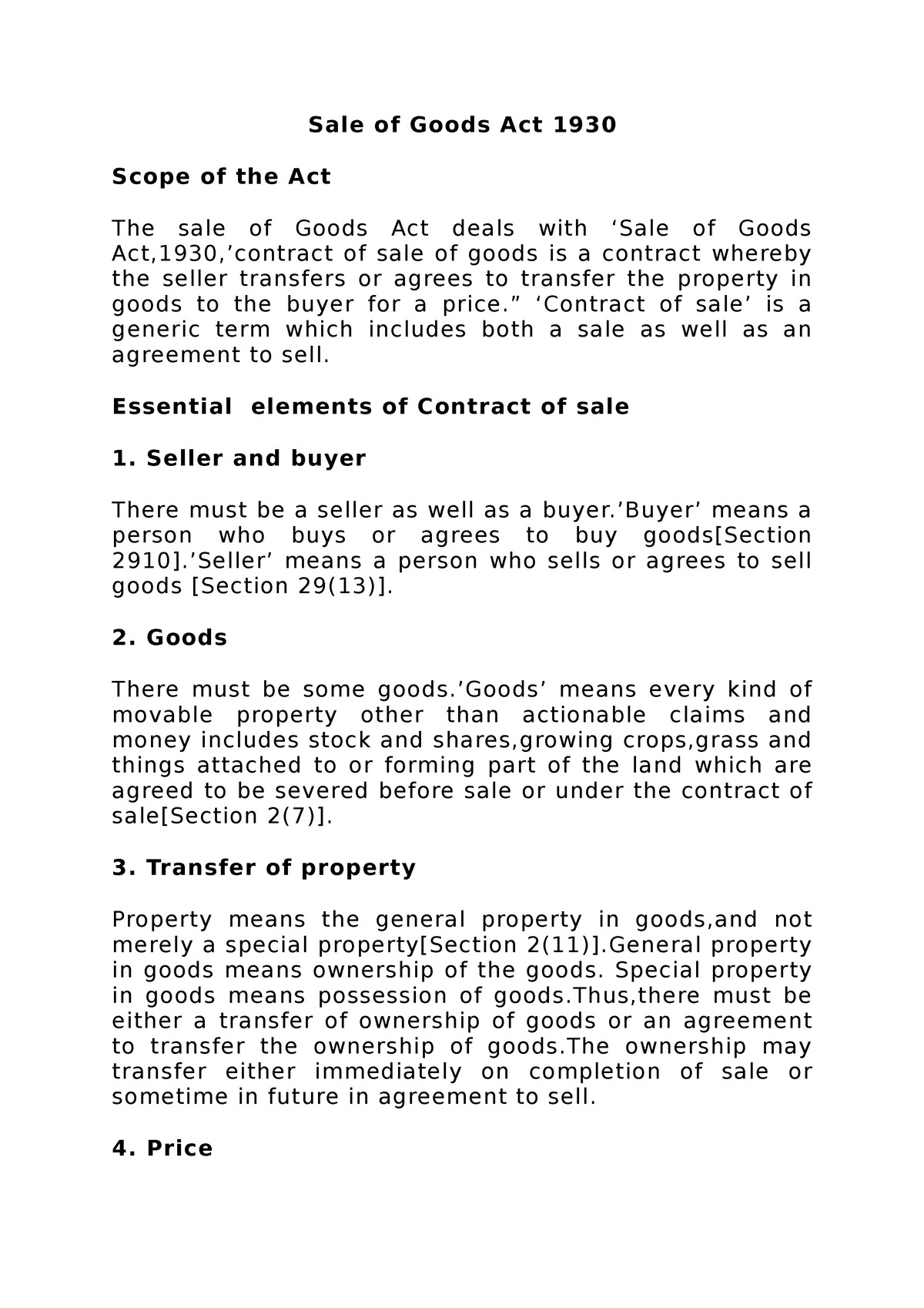 sales-of-goods-act-summary-corporate-law-sale-of-goods-act-1930