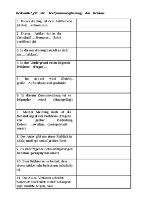 Redemittel F Ã R Schriftliche Wissenschaftliche Texte - Redemittel ...