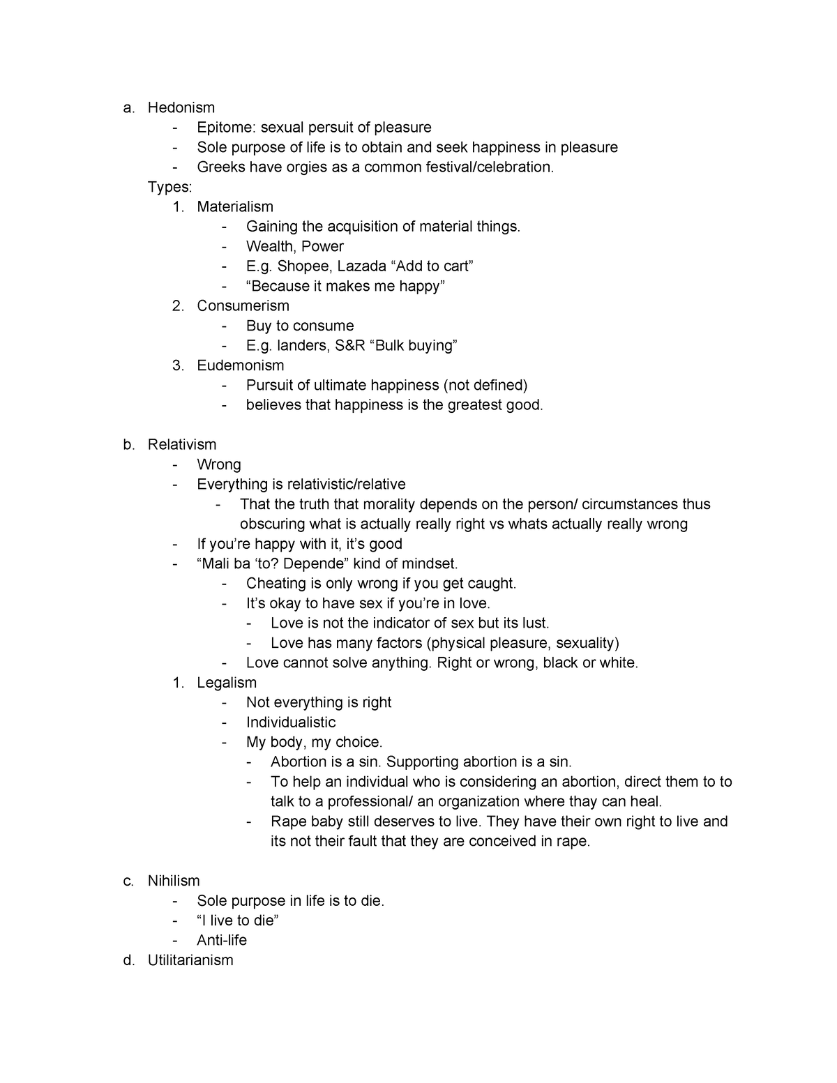 Untitled document - Theories - a. Hedonism - Epitome: sexual persuit of ...