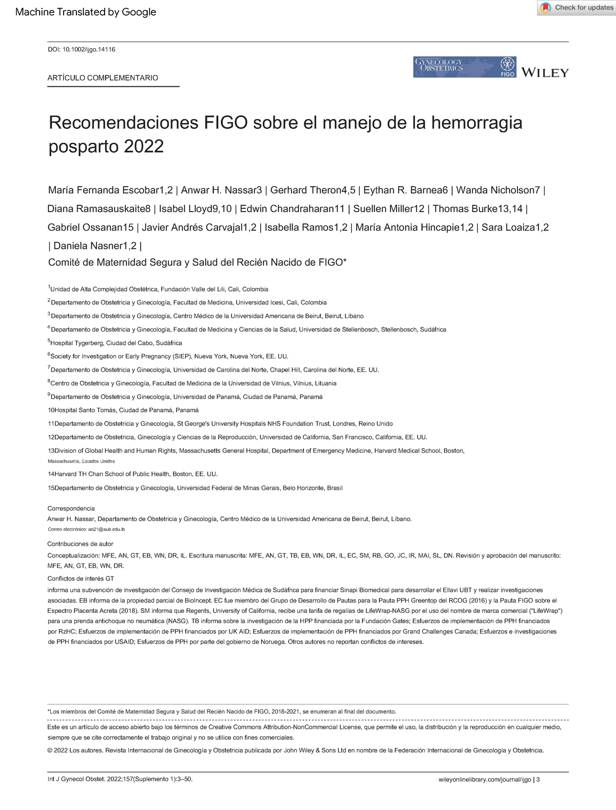 FIGO Recommendations On The Management Of Postpartum Hemorrhage - 2022 ...